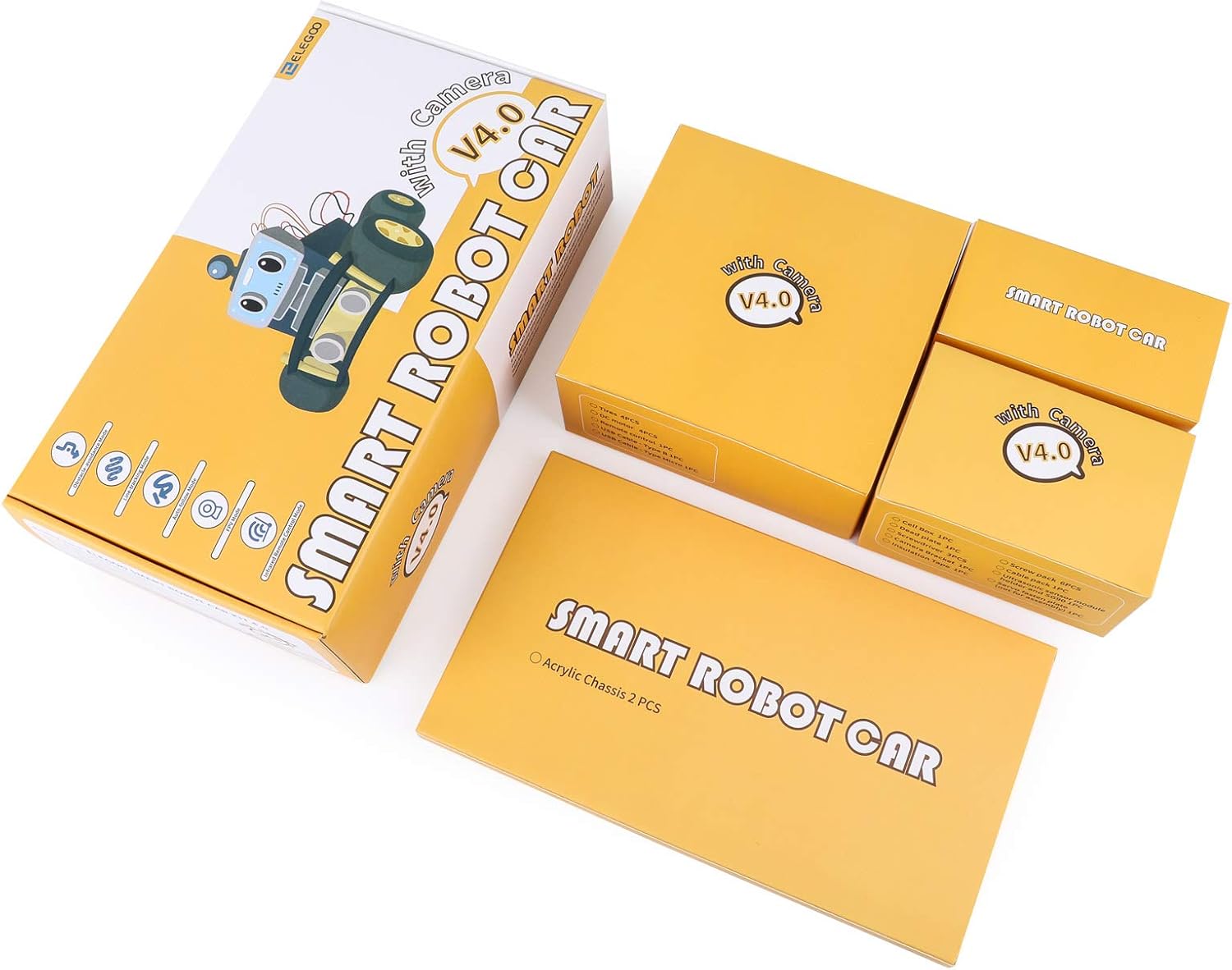 ELEGOO UNO R3 Smart Robot Car Kit V4 for Arduino Robotics for Kids Ages 8-12 12-16 STEM Science Kits Coding Gifts for 8 9 10 11 12 13 14 15 16 Year Old Boys Girls Teens Cool Engineering Building Toys · v2