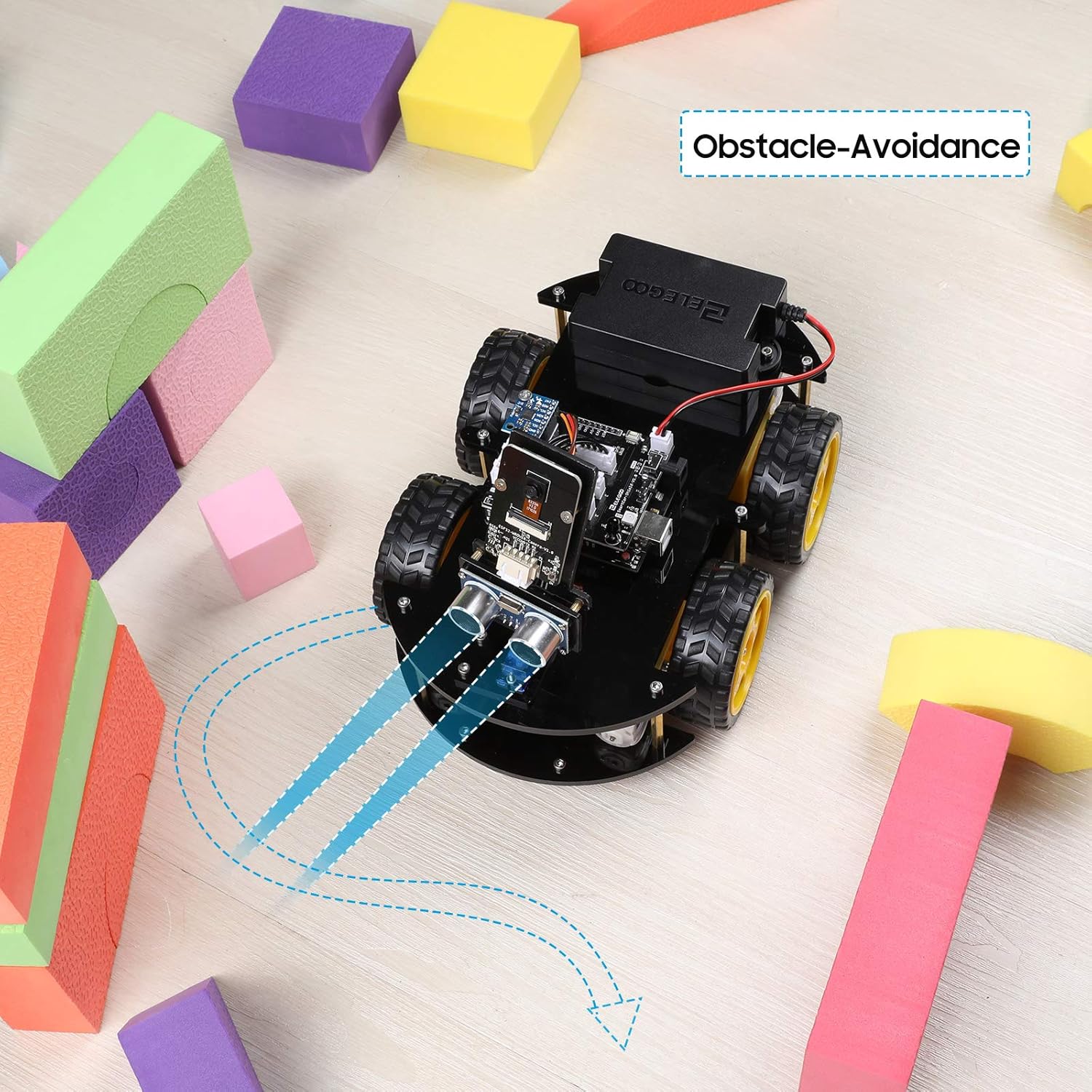 ELEGOO UNO R3 Smart Robot Car Kit V4 for Arduino Robotics for Kids Ages 8-12 12-16 STEM Science Kits Coding Gifts for 8 9 10 11 12 13 14 15 16 Year Old Boys Girls Teens Cool Engineering Building Toys · v2