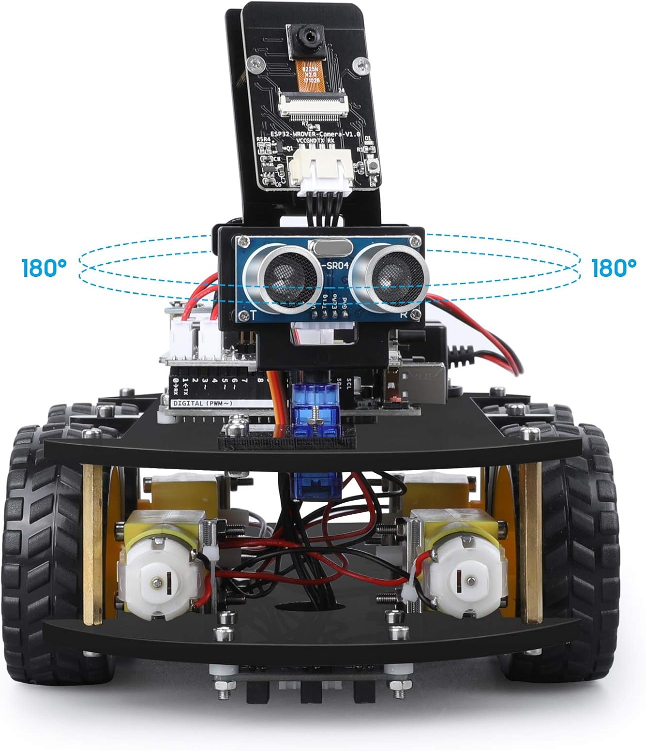 ELEGOO UNO R3 Smart Robot Car Kit V4 for Arduino Robotics for Kids Ages 8-12 12-16 STEM Science Kits Coding Gifts for 8 9 10 11 12 13 14 15 16 Year Old Boys Girls Teens Cool Engineering Building Toys · v2