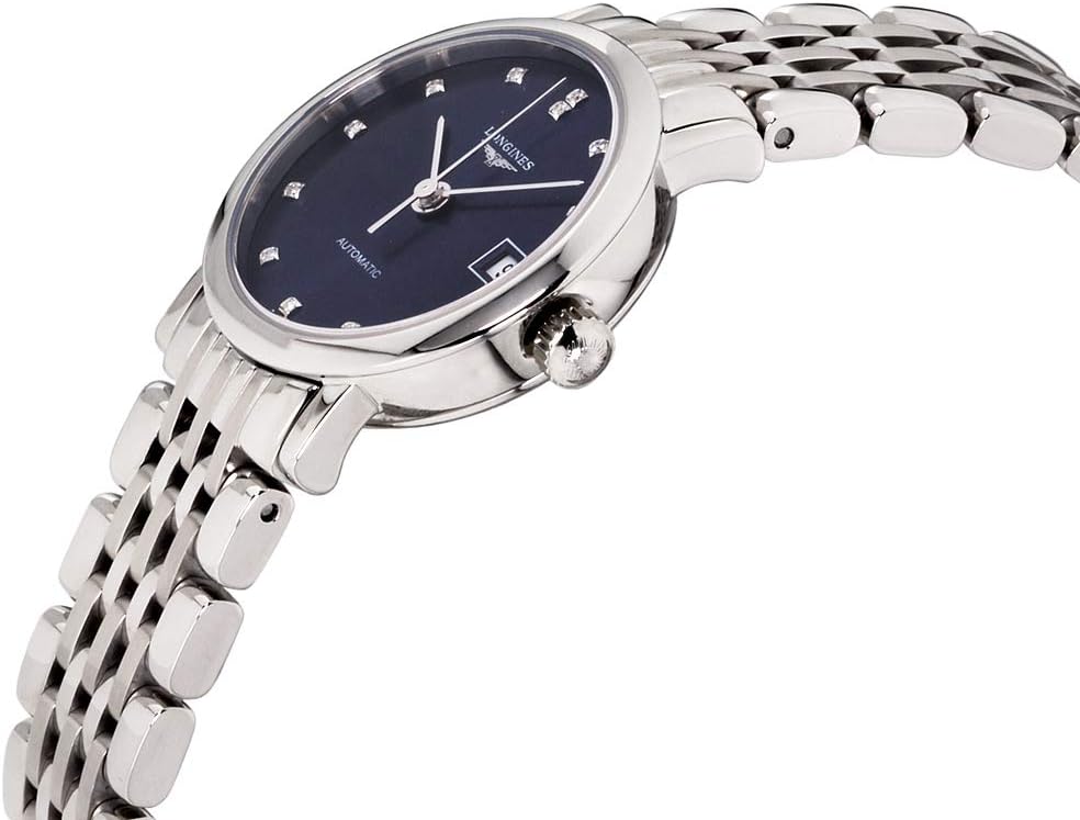 Longines Elegancki niebieski zegarek damski ze stali nierdzewnej L43094976