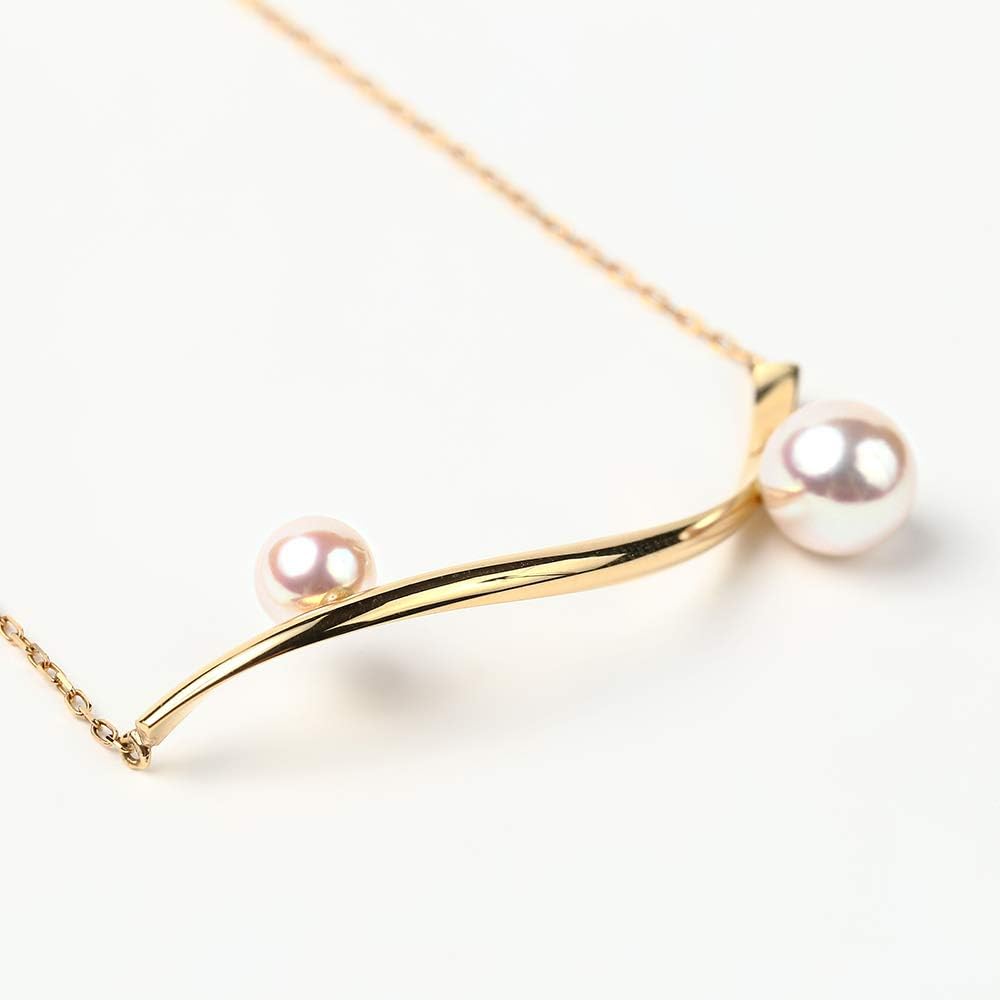 Dây chuyền mặt ngọc trai nuôi Akoya Nhật Bản 4,5-6,0mm dành cho nữ bằng vàng vàng 18K |