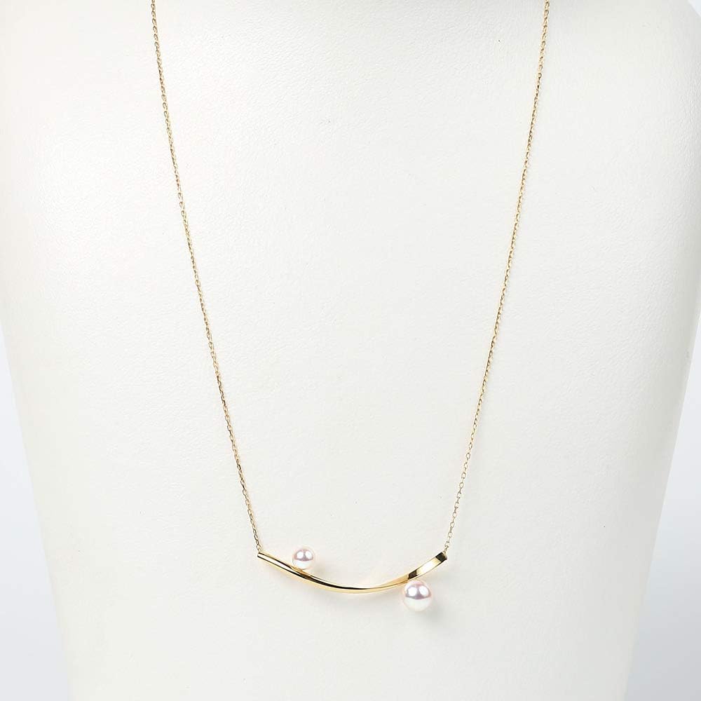 Dây chuyền mặt ngọc trai nuôi Akoya Nhật Bản 4,5-6,0mm dành cho nữ bằng vàng vàng 18K |