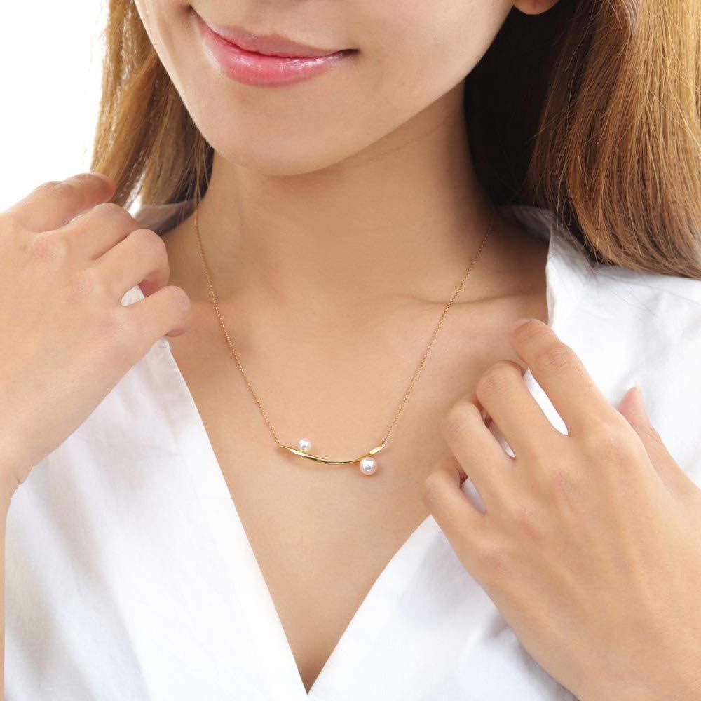 Dây chuyền mặt ngọc trai nuôi Akoya Nhật Bản 4,5-6,0mm dành cho nữ bằng vàng vàng 18K |