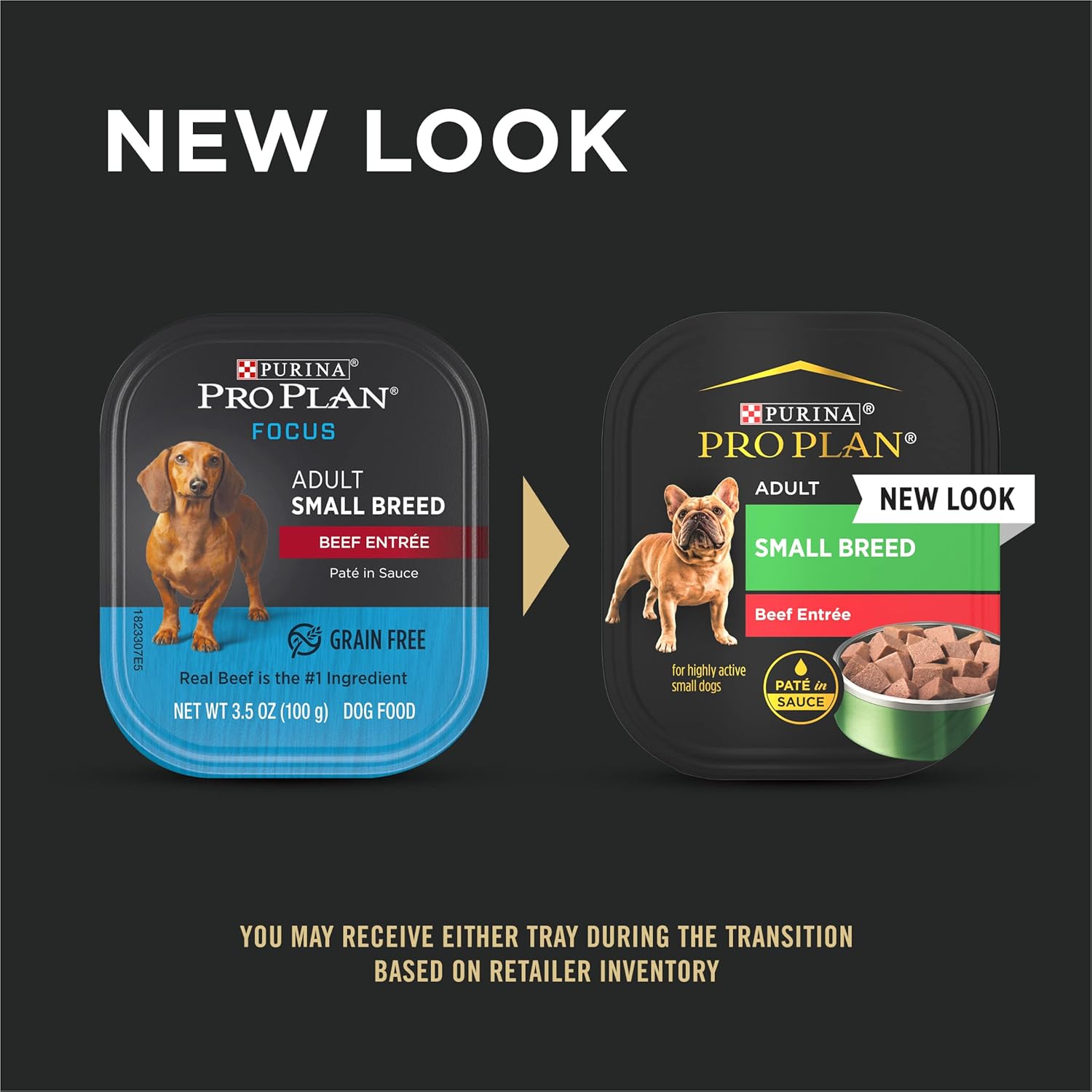 Nourriture humide Purina Pro Plan pour petits chiens, nourriture riche en protéines pour chiens adultes et de petites races de bœuf - (lot de 12) plateaux de 3,5 oz
