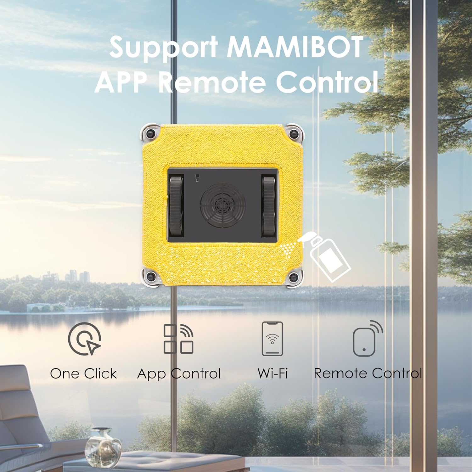 Mamibot W120-T Electric Window Cleaning Robot, Automatic Window Cleaning Tool with Intelligent Path Planning,Anti-FallingEdge Detection Technology for Interior/Exterior Highrise Windows · v2