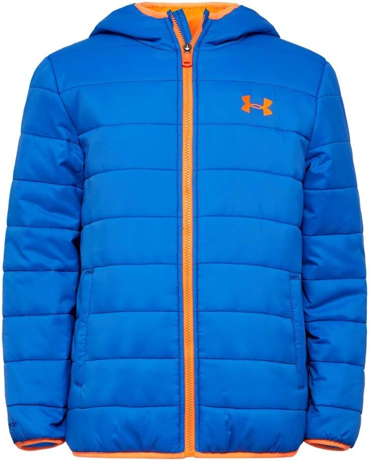 Under Armour Boys Pronto Puffer Jacket, Mid-Weight, Zip Up Closure, Repels Water