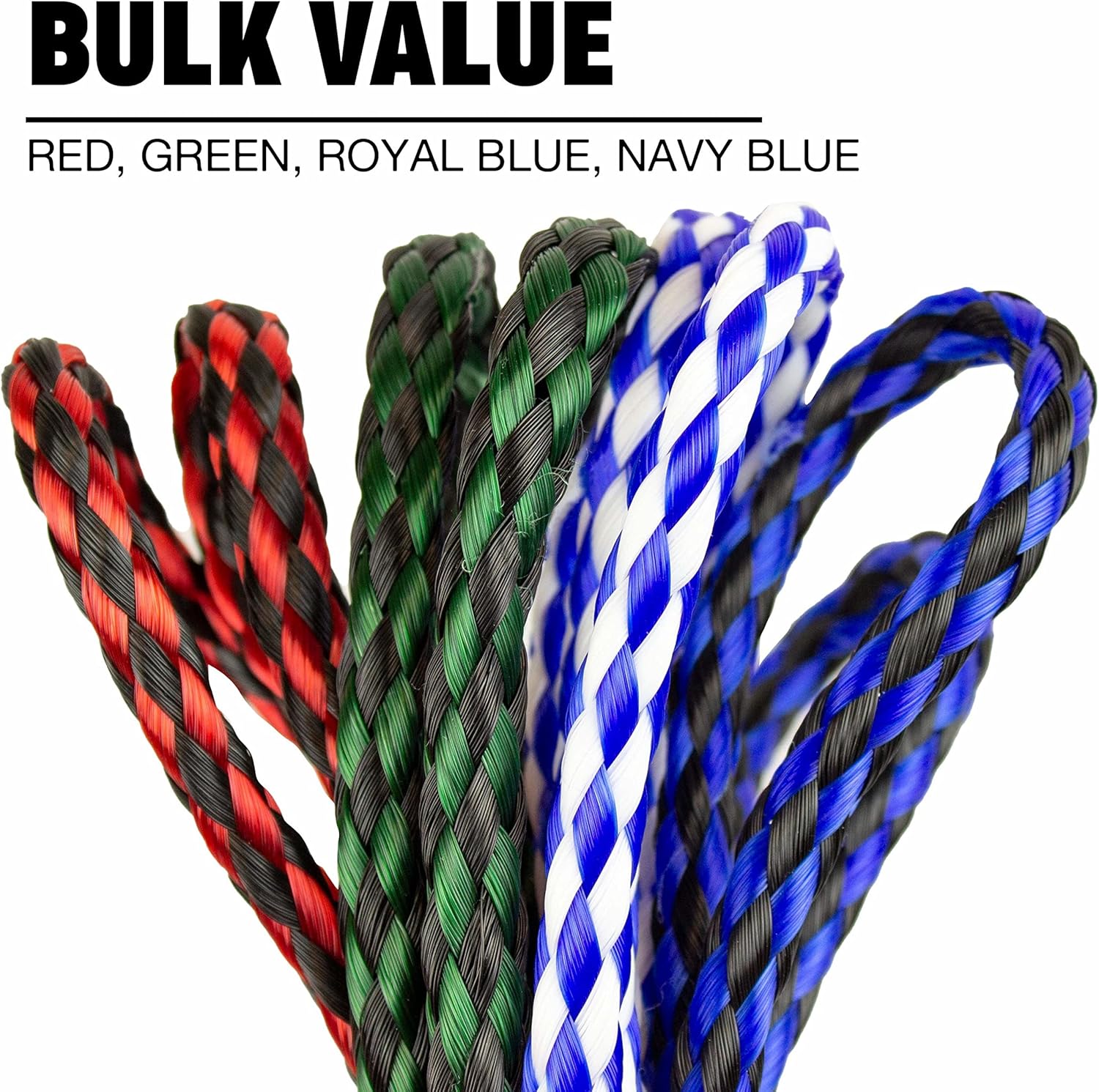 Downtown Pet Supply, gevlochten hondenriem van polysliplijn, 96 stuks, 5 lange, universele hondensliplijn met metalen O-ring, duurzame hondensliplijn voor trimmers, opvangcentra, reddingsdiensten, dierenartsen of hondenopvang