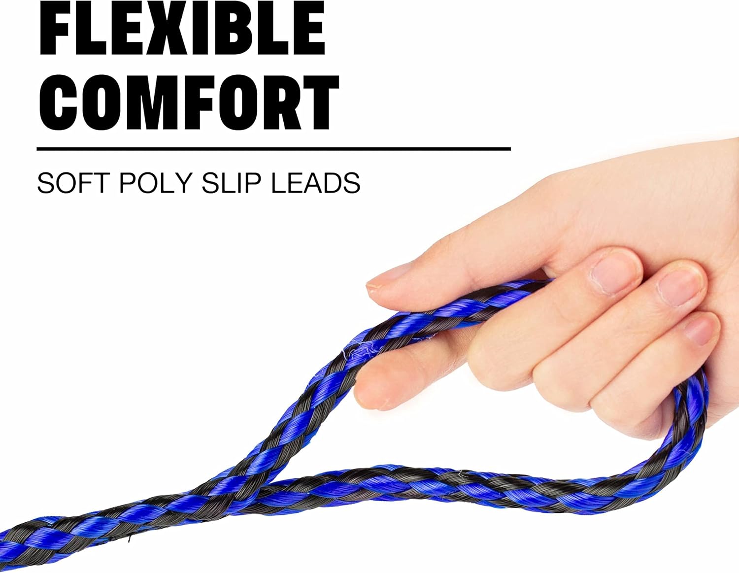 Downtown Pet Supply, gevlochten hondenriem van polysliplijn, 96 stuks, 5 lange, universele hondensliplijn met metalen O-ring, duurzame hondensliplijn voor trimmers, opvangcentra, reddingsdiensten, dierenartsen of hondenopvang