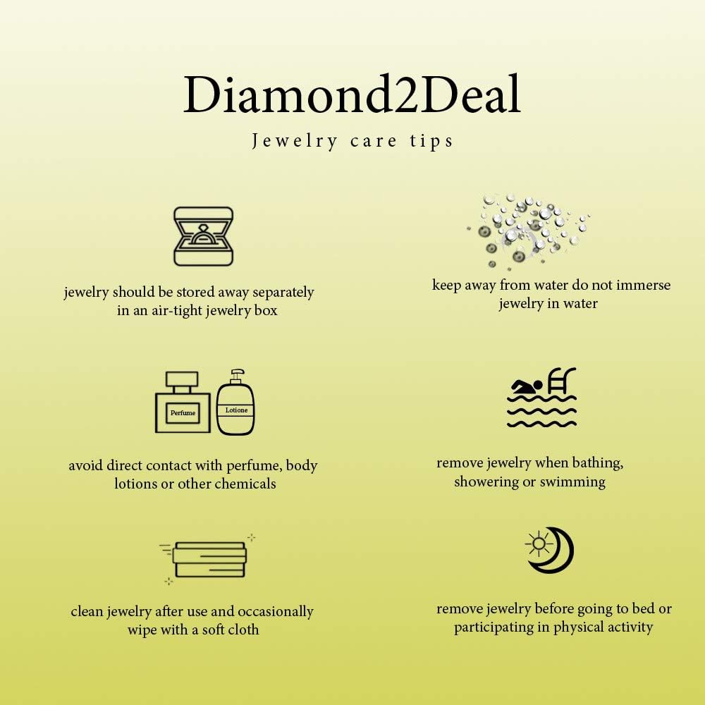 Diamond2Deal 10K Solid Gold Diamond Dog Paw Print Pendant Rope Chain Necklace 18inch (1/8Ct/ I2,H-I) · v7