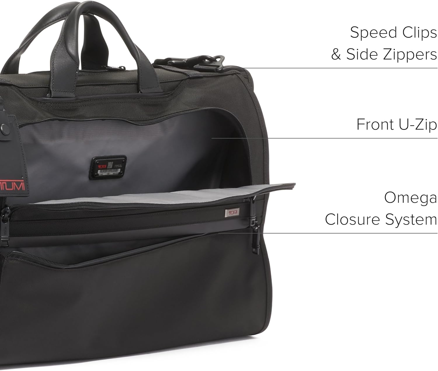 TUMI - Torba na ubrania Alpha Tri-Fold Poręczna - Nosidełko na suknie - Torba na odzież podróżną - Bagaż podręczny - TUMI Tracer - Czarny