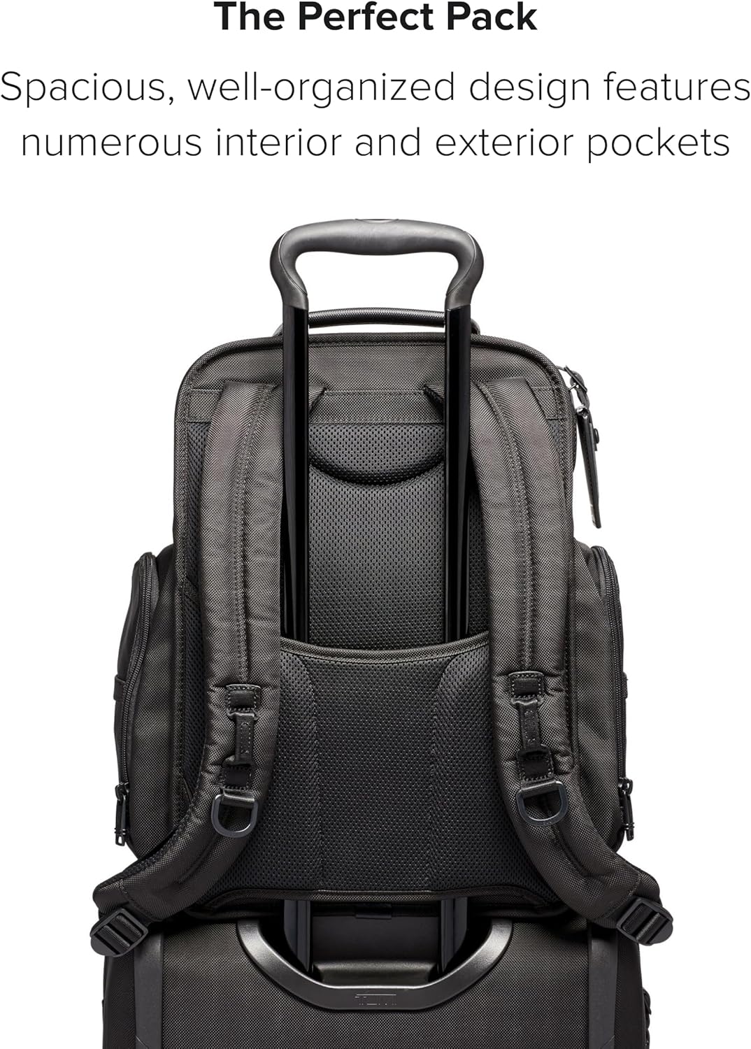 TUMI - Alpha Brief Pack - 15 Laptop Backpack with Padded Adjustable Straps - Laptop Bag - Stores Laptop, Tablet, Toiletries - Black · v2