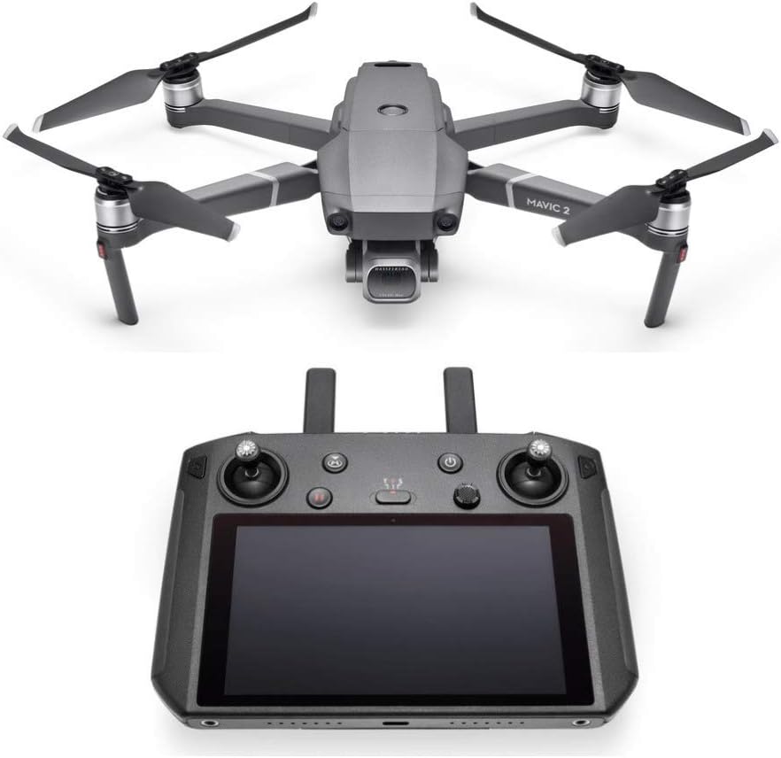 DJI Mavic 2 Pro - Drone Quadricottero UAV con Smart Controller Fotocamera Hasselblad Gimbal a 3 assi HDR Video 4K Apertura regolabile 20 MP 1 sensore CMOS, fino a 48 miglia all'ora, grigio