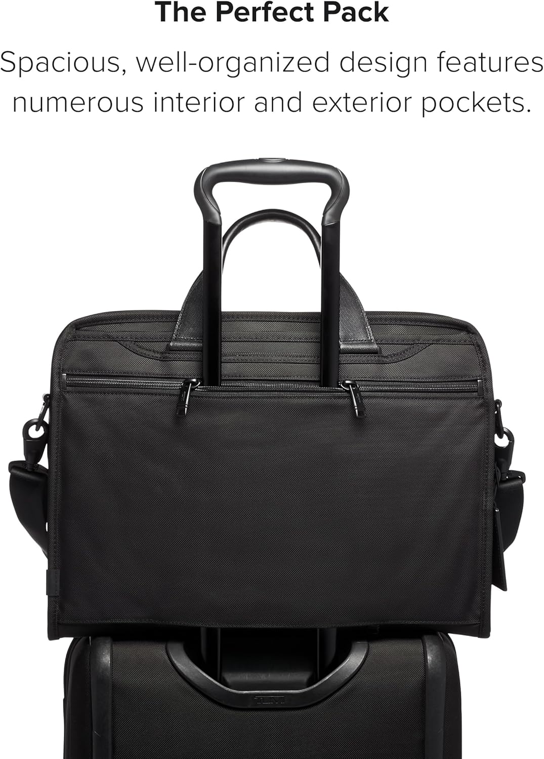 TUMI - กระเป๋าใส่โน้ตบุ๊กจอใหญ่แบบกะทัดรัด - กระเป๋าใส่โน้ตบุ๊กแบบมืออาชีพ - ใส่โน้ตบุ๊กและแท็บเล็ตได้ 17 เครื่อง - สีดำ