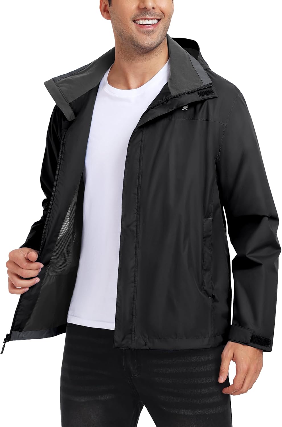 Little Donkey Andy Mens High-performance Waterproof Rain Jacket Ultra Lightweight Rain Shell for Hiking,Golf,Travel