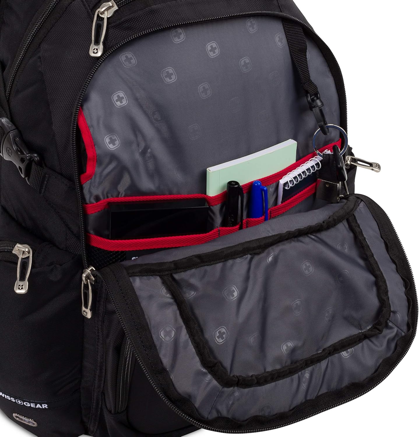 SwissGear โน้ตบุ๊กสำหรับผู้ชาย สีดำ ขนาดใหญ่