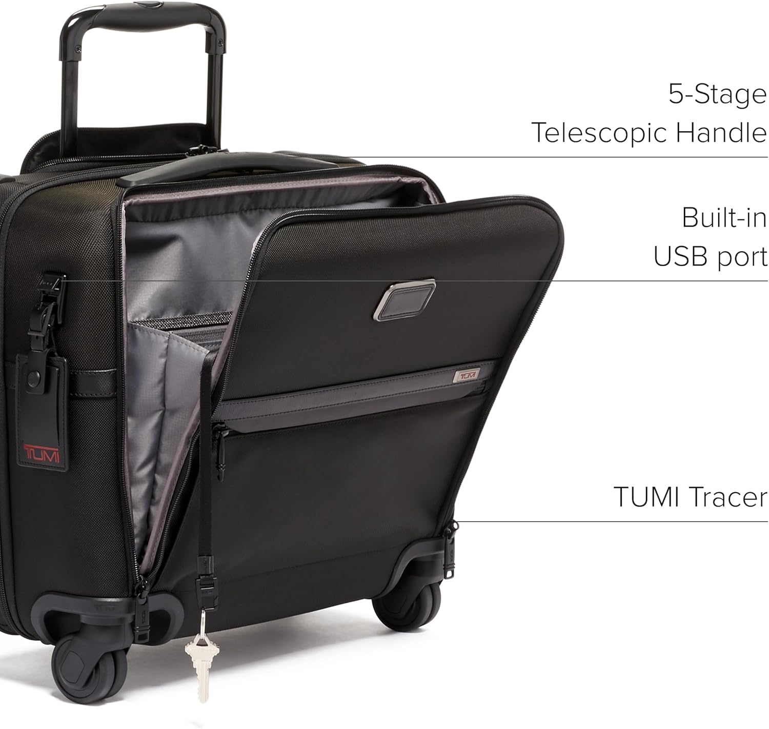 TUMI - Alpha Compact 4 Wheeled Brief - Laptop Bag for Commuting  Travel - Rolling Briefcase amp; Computer Bag - Use as Carry On
