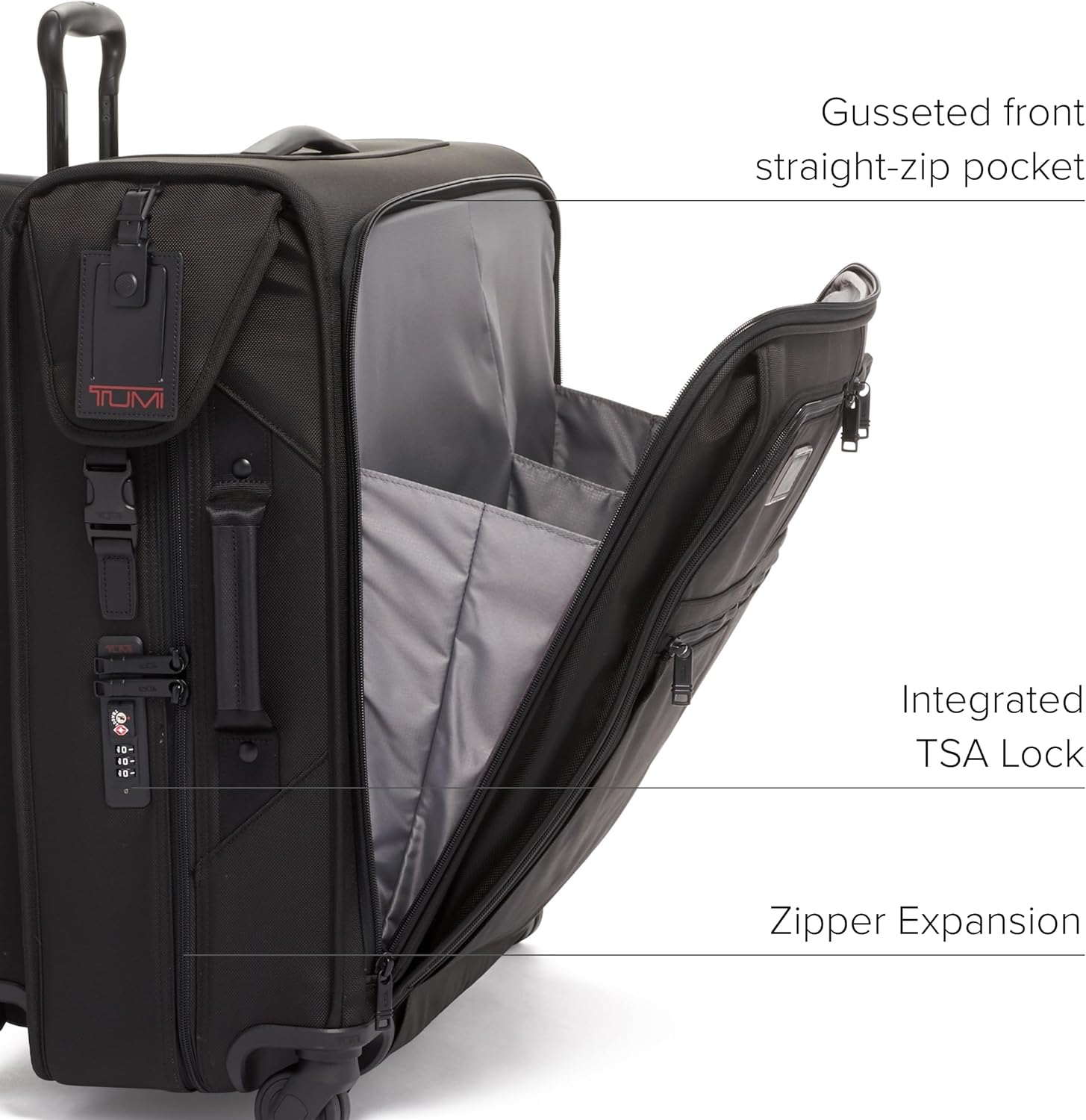 TUMI - Alpha Extended Trip 4 Wheeled Garment Bag - 4-Wheeled Clothing Bag for Hanging Suits, Dresses  Coats - With TSA Lock - Black