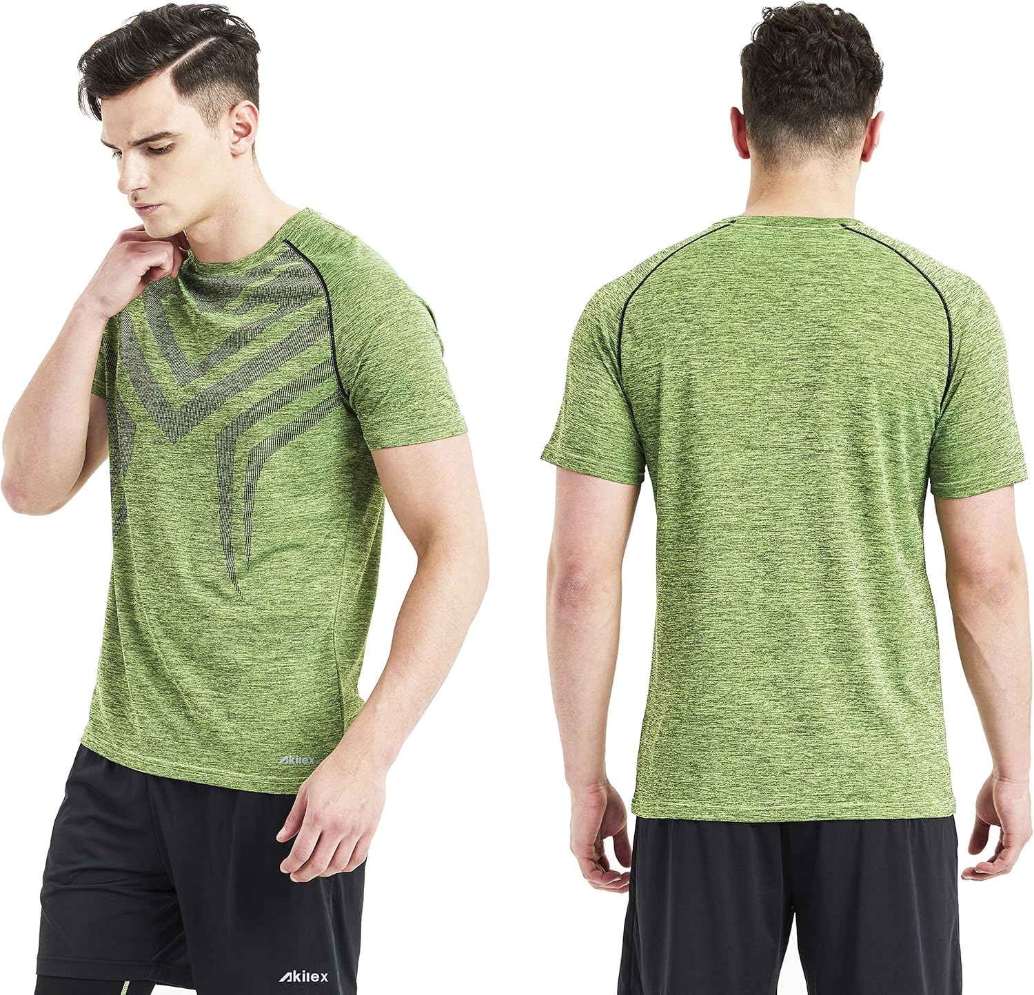 Mens Running Dry Fit T-Shirt Athletic Outdoor Short Sleeve Comfortable Sports Top
