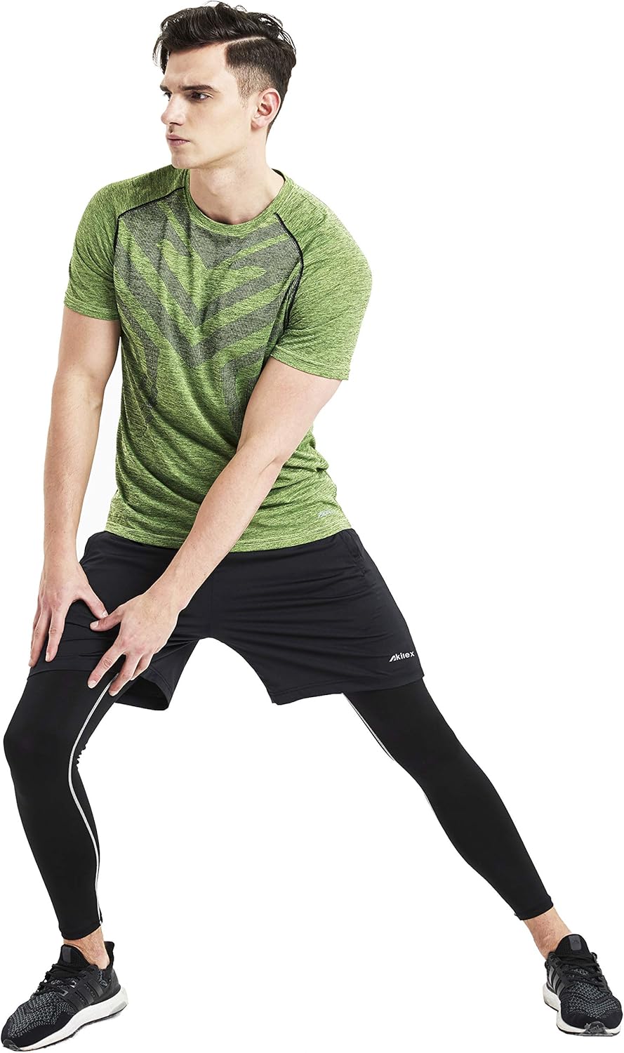Mens Running Dry Fit T-Shirt Athletic Outdoor Short Sleeve Comfortable Sports Top