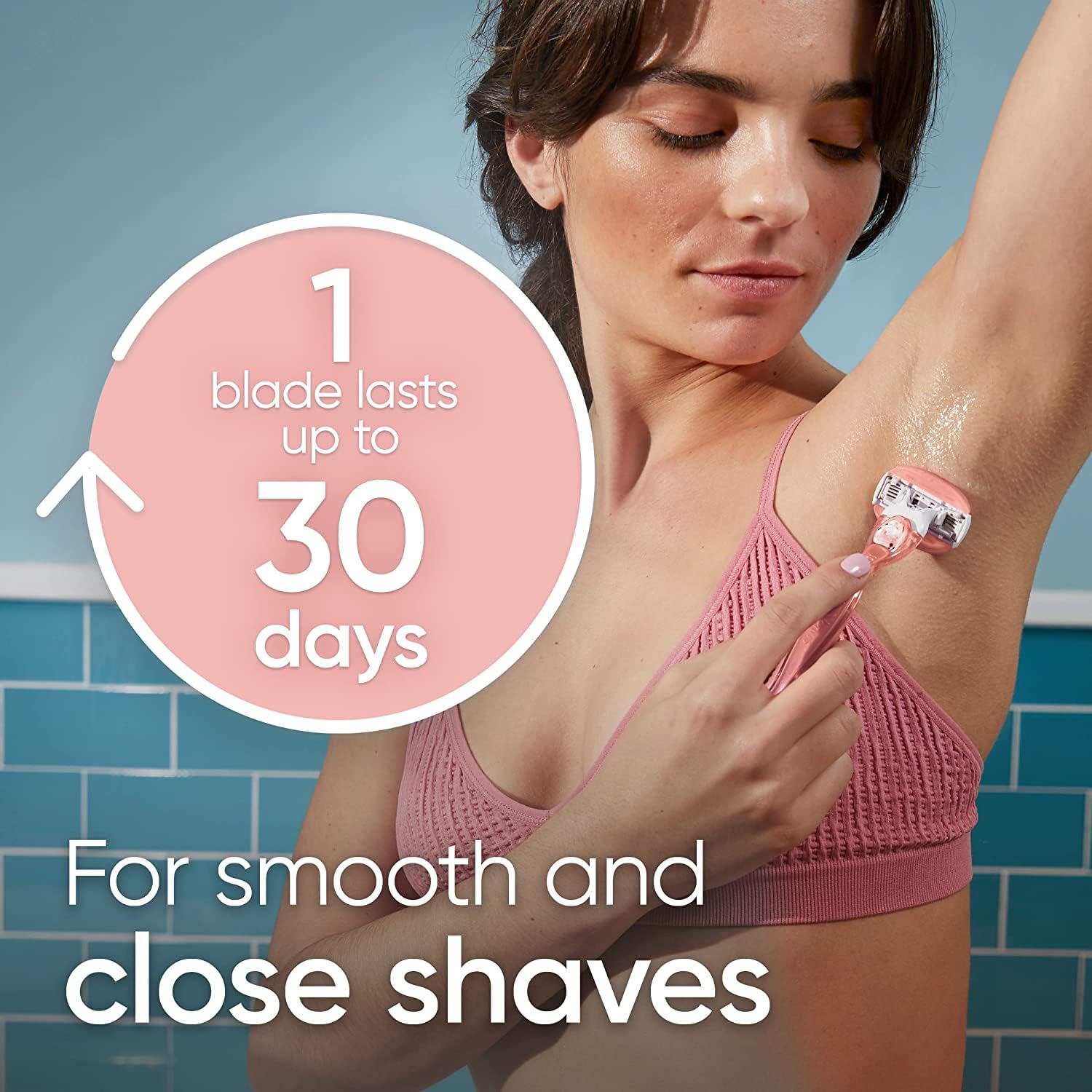 Gillette Venus ComfortGlide Razors for Women, 1 Venus Razor, 4 Razor Blade Refills, White Tea Scented Gel Bars
