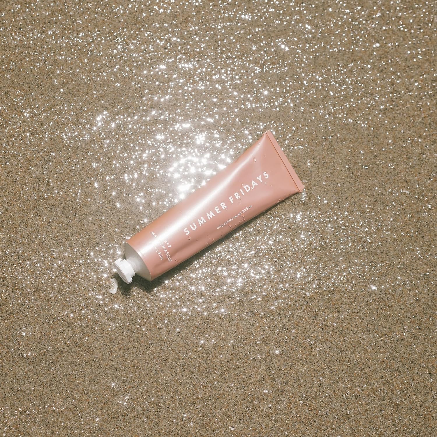 Summer Fridays R R Mask - Brightening   Hydrating Face Mask with Restorative Natural Oils  Bulgarian Rose - Gently Buffs Dry Skin for a Petal-Soft Glow (2.25 Oz)