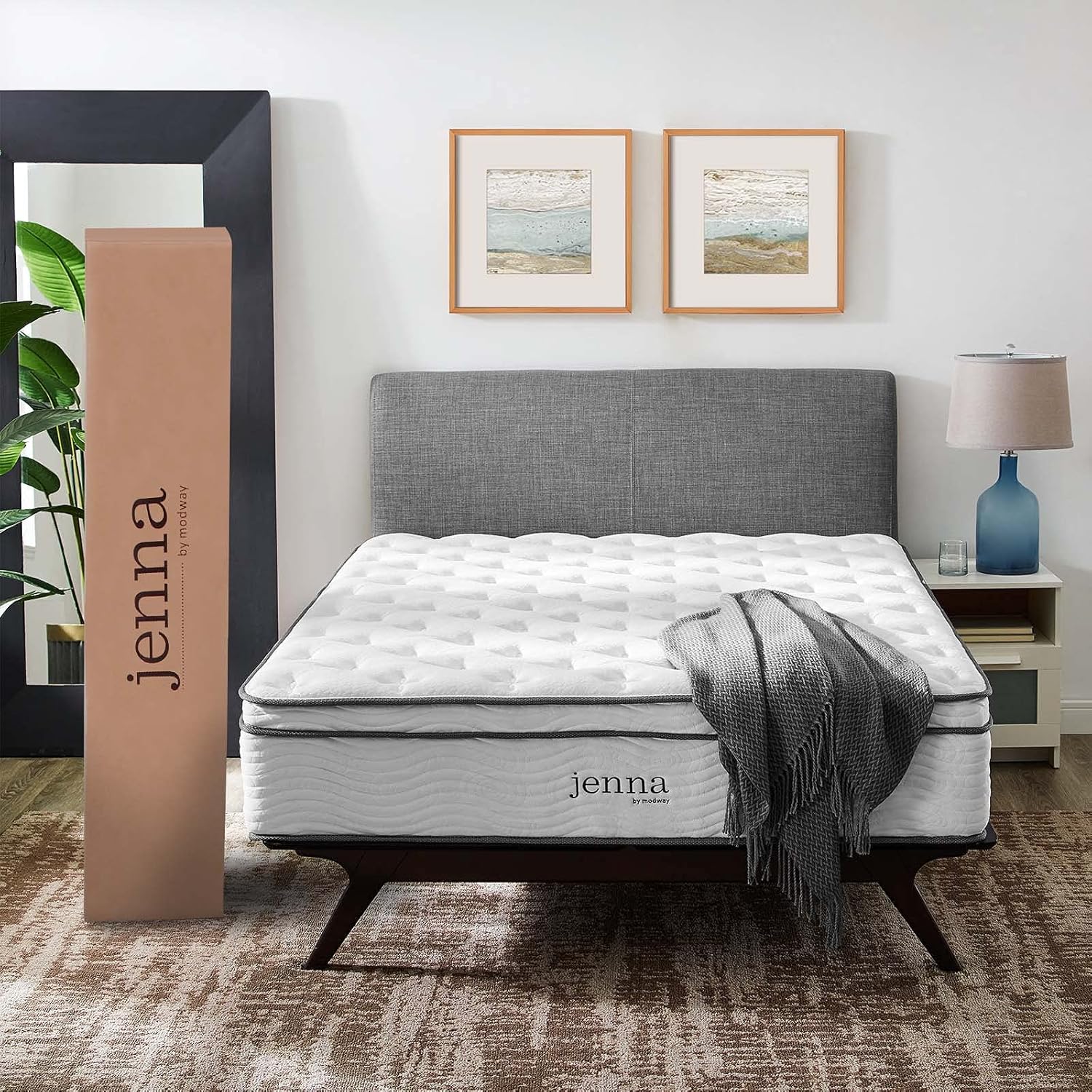 Modway Jenna 14” Innerspring and Memory Foam Full Mattress With Individually Encased Coils · v2