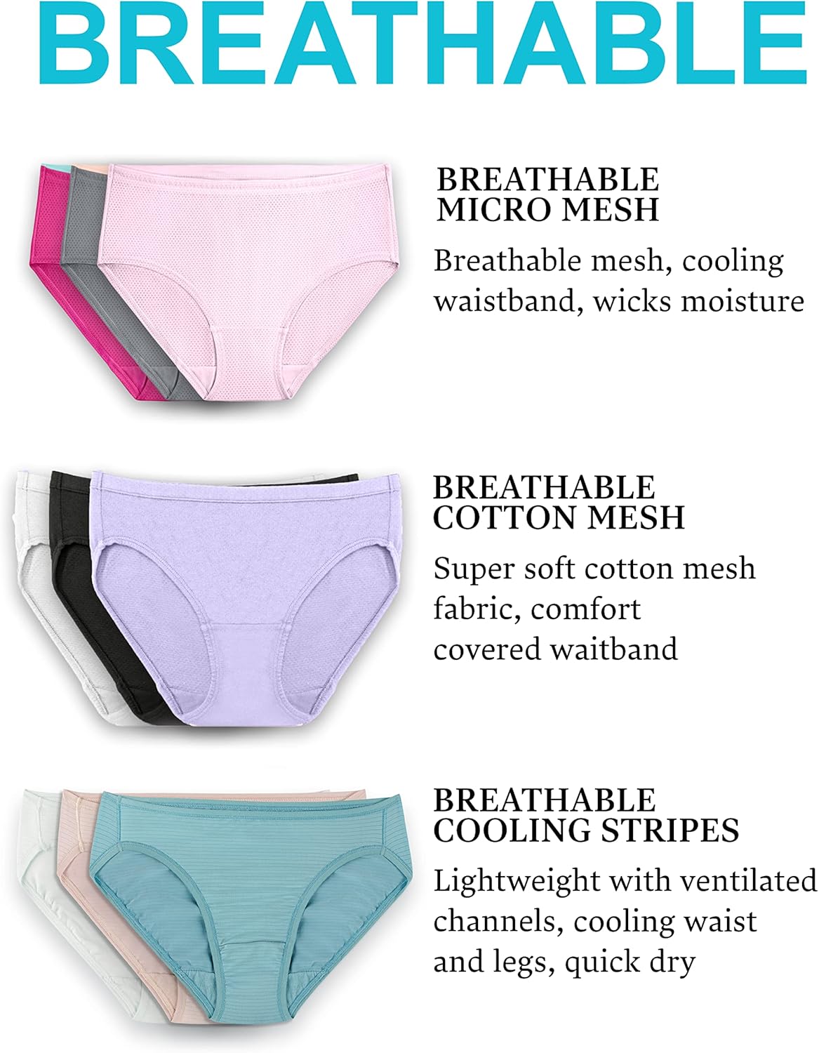 Fruit of the Loom womens Fit for Me Plus Size Underwear, Designed to Fit Your Curves · v2
