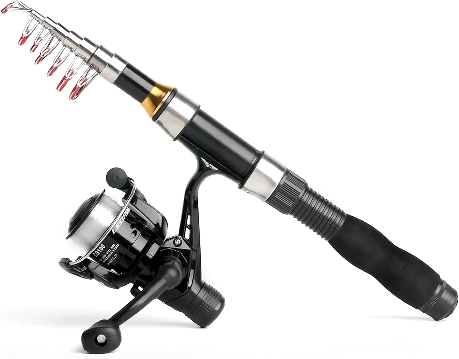 Telescopic Fishing Pole Reel Combo Ultralight Fishing Rod Spinning Reel with Tackle Bag All-in-One Fishing Accessories Fishing Gear Gifts Kit for Kids Adults Youth Beginner Saltwater Freshwater · v2