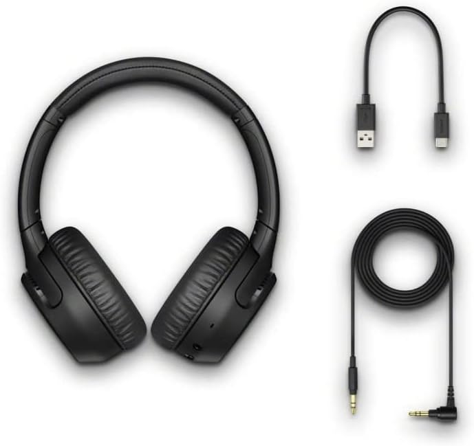 Sony WH-XB700B Wireless Headphones, 30 Hours Battery Life, on-Ear Style, optimised for Voice Assistant - Black-International Version · v4