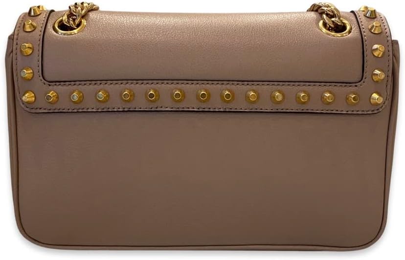 Prada Pattina Glace Calf Leather Cammeo Beige Pattina Studded Handbag · v3