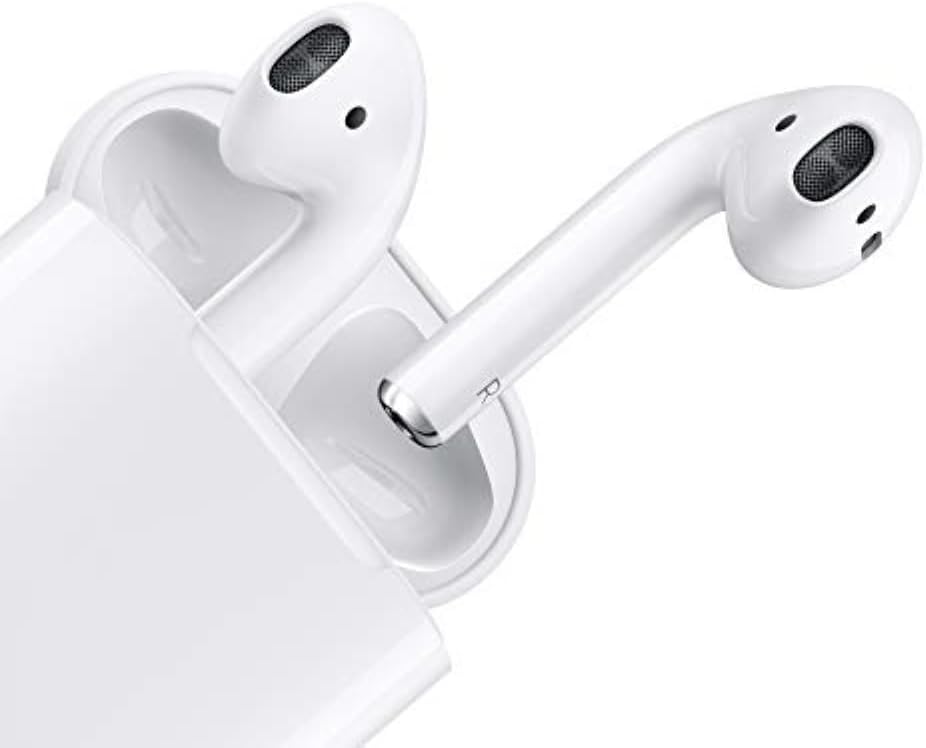 Apple AirPods (รุ่นที่ 2) หูฟังไร้สาย หูฟังบลูทูธ พร้อมเคสชาร์จ Lightning อายุการใช้งานแบตเตอรี่นานกว่า 24 ชั่วโมง ตั้งค่า iPhone ได้ง่ายดาย