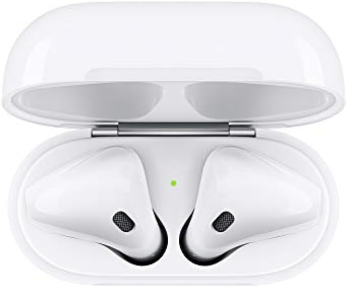 Apple AirPods (รุ่นที่ 2) หูฟังไร้สาย หูฟังบลูทูธ พร้อมเคสชาร์จ Lightning อายุการใช้งานแบตเตอรี่นานกว่า 24 ชั่วโมง ตั้งค่า iPhone ได้ง่ายดาย