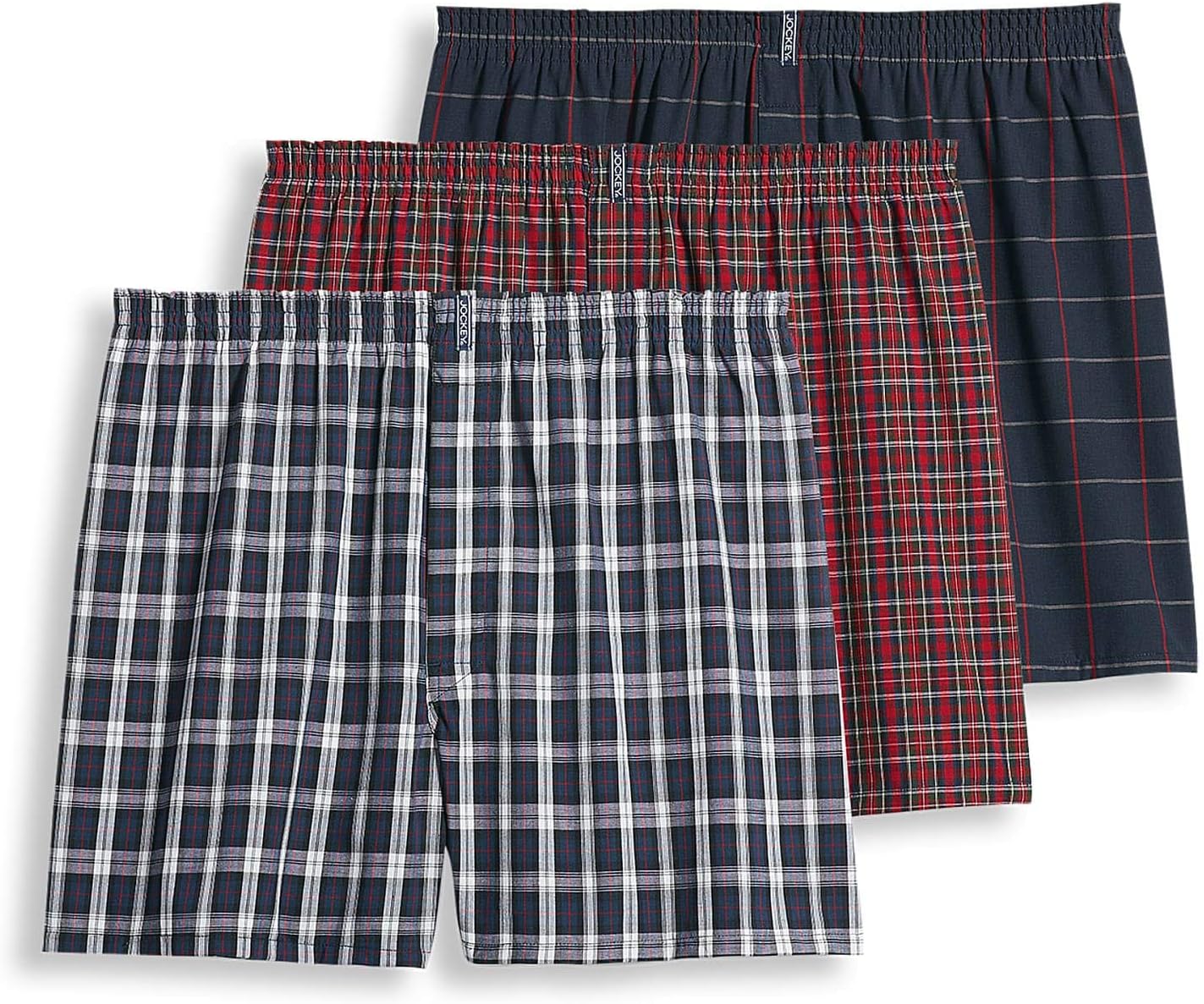 Jockey Mens Underwear Classics Full Cut 5 Boxer - 3 Pack