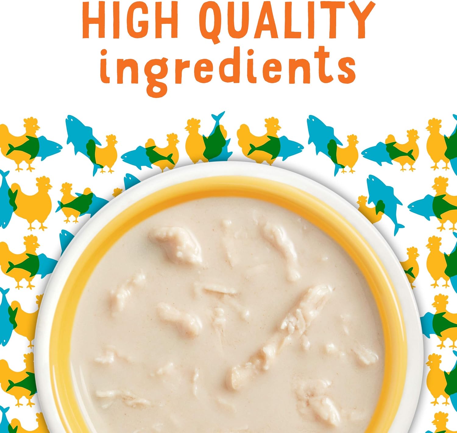 Comida húmeda para gatos Purina Friskies, natural, sin cereales, para lamerse, sopas pequeñas, pollo en hojuelas, paquete de 8, tarrinas de 1.2 oz