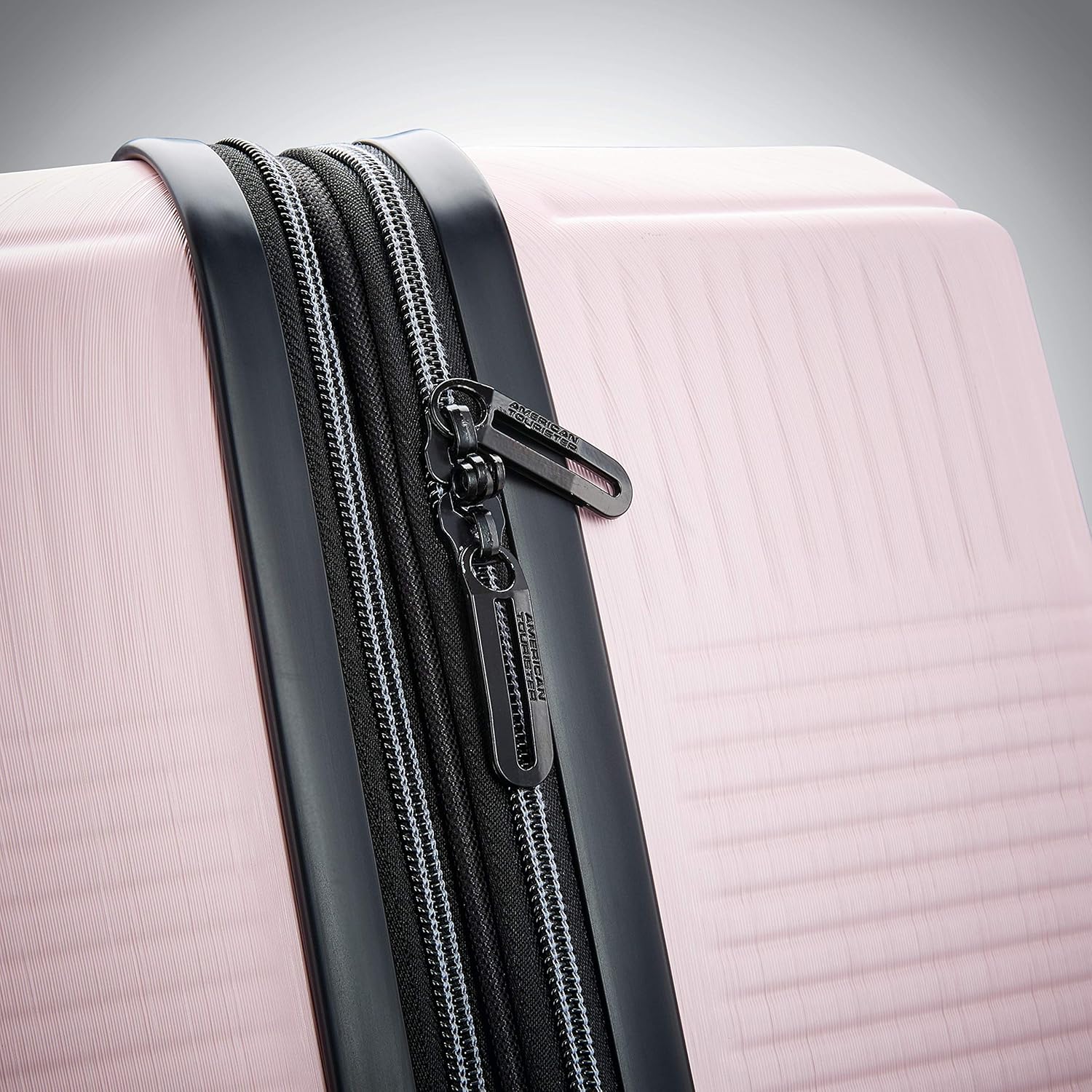 American Tourister Stratum XLT Expandable Hardside Luggage with Spinner Wheels, Pink Blush, Checked-Medium 24-Inch · v2