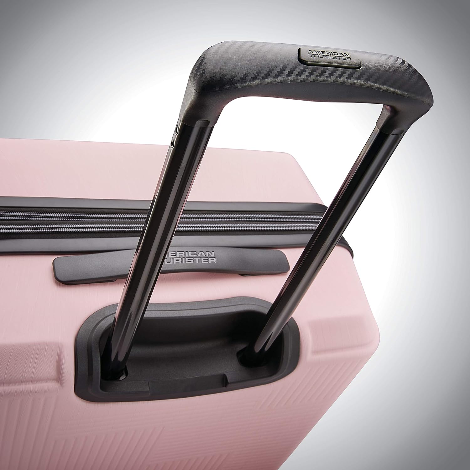 American Tourister Stratum XLT Expandable Hardside Luggage with Spinner Wheels, Pink Blush, Checked-Medium 24-Inch · v2