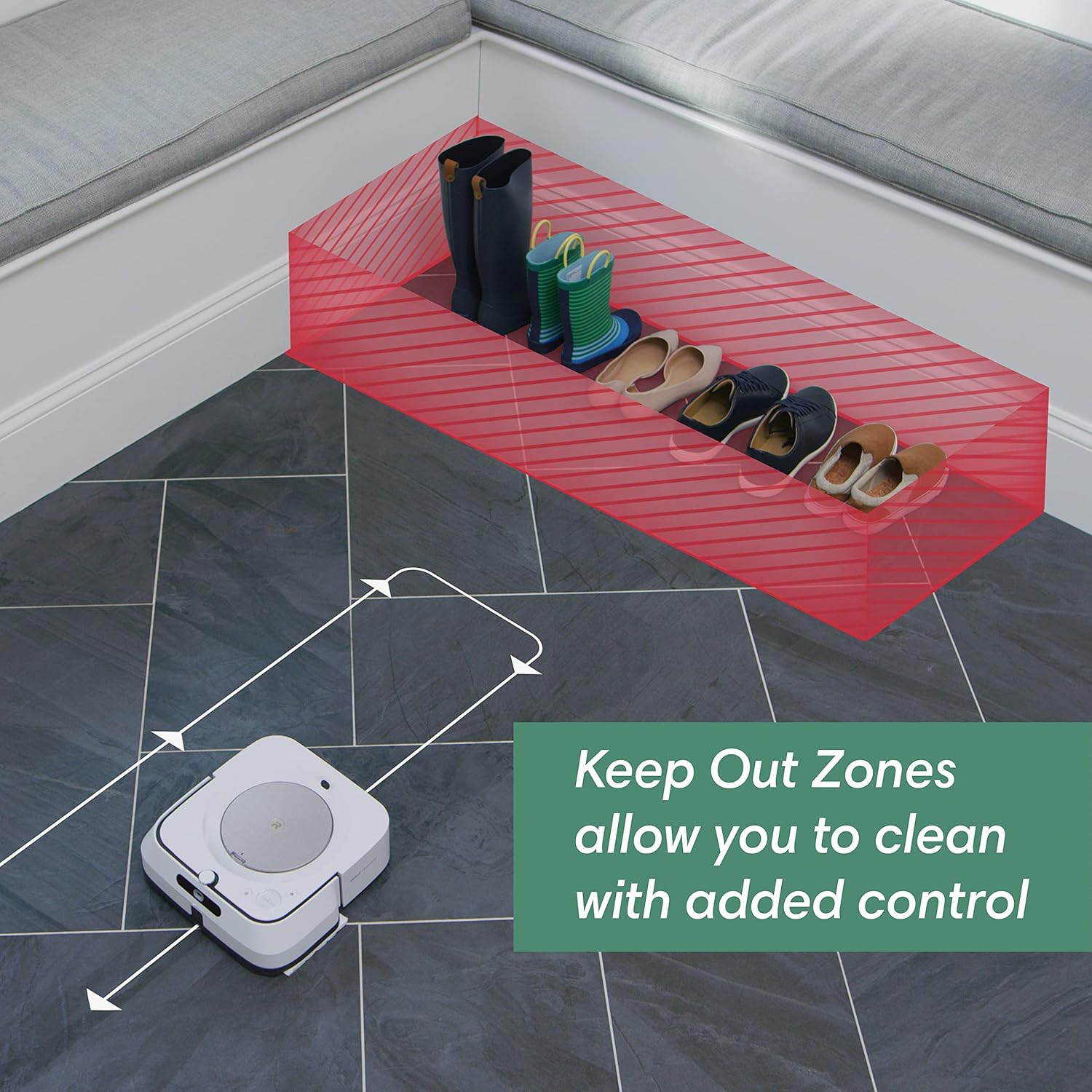 iRobot Braava Jet M6(6110) Ultimate Robot Mop - Wi-Fi 연결, 정밀 제트 스프레이, 스마트 매핑, Alexa와 호환, 여러 방에 이상적, 충전 및 재개, 흰색