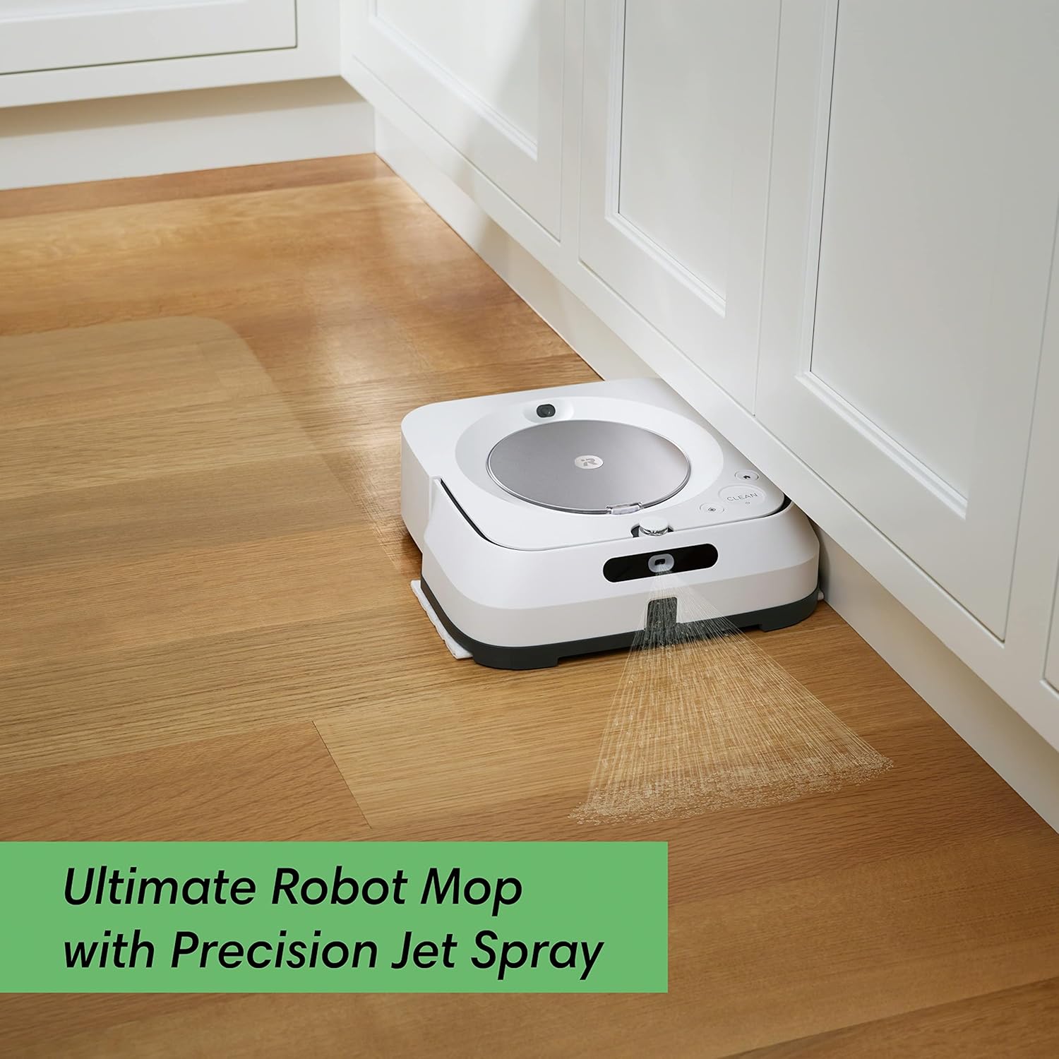 iRobot Braava Jet M6(6110) Ultimate Robot Mop - Wi-Fi 연결, 정밀 제트 스프레이, 스마트 매핑, Alexa와 호환, 여러 방에 이상적, 충전 및 재개, 흰색