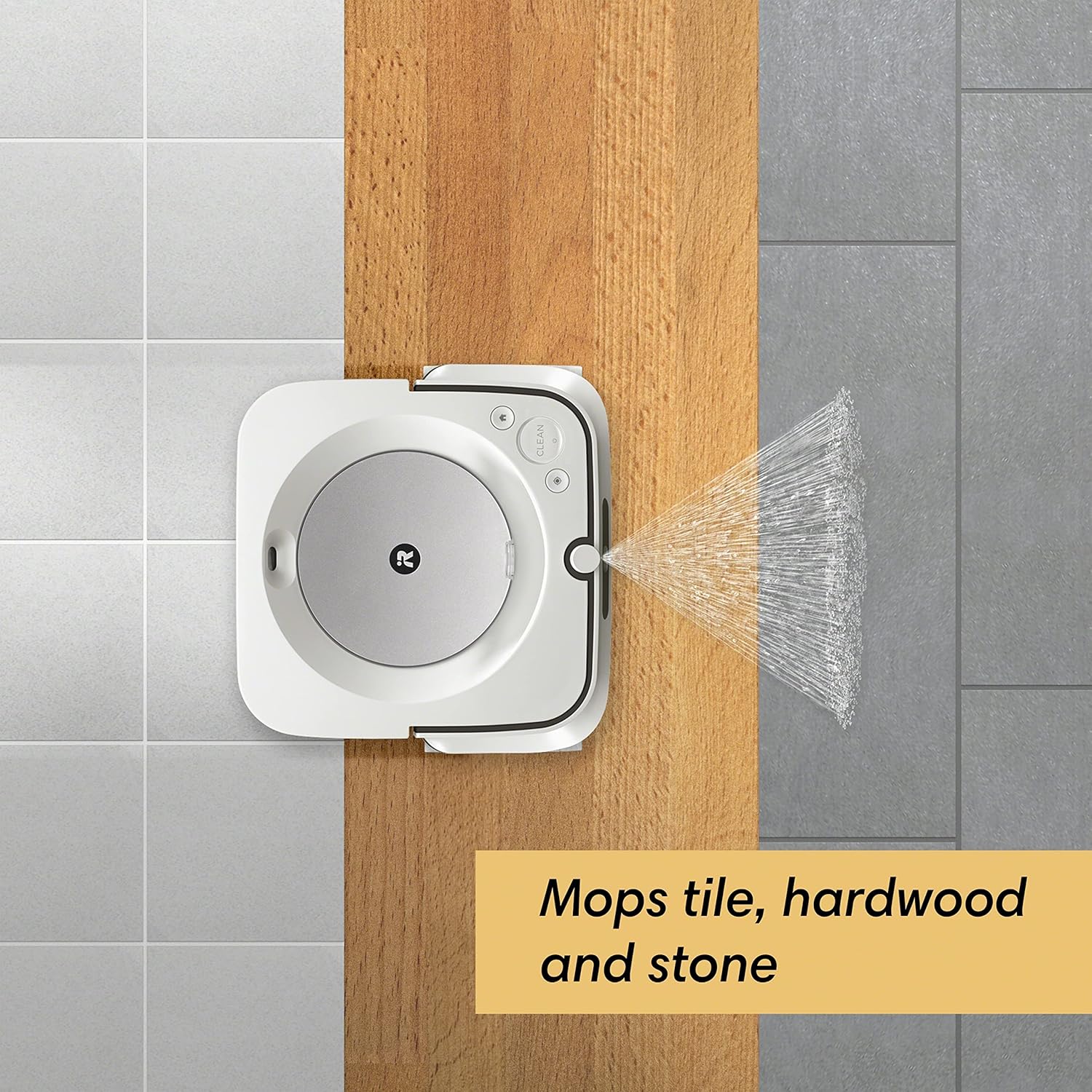 iRobot Braava Jet M6(6110) Ultimate Robot Mop - Wi-Fi 연결, 정밀 제트 스프레이, 스마트 매핑, Alexa와 호환, 여러 방에 이상적, 충전 및 재개, 흰색