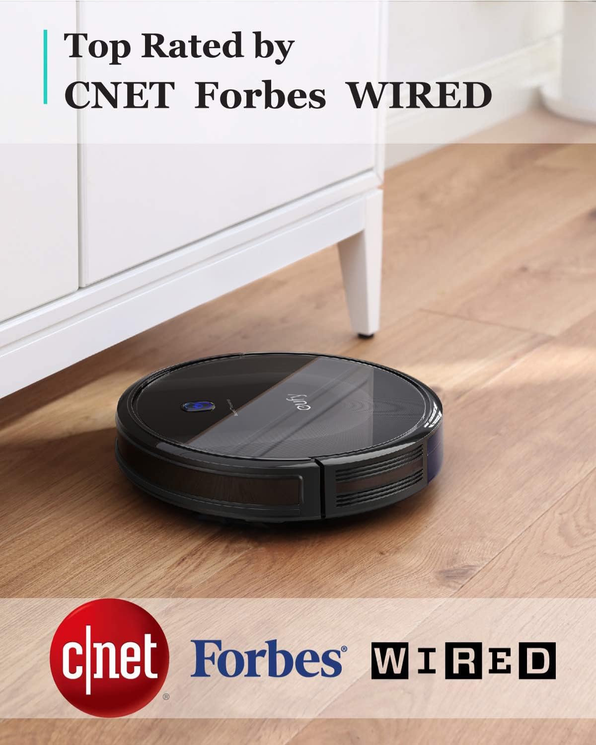 eufy Robot Vacuum 11S MAX, super cienki, mocne ssanie, cichy, samoładujący się odkurzacz automatyczny, czyści twarde podłogi do dywanów o średnim włosie, czarny