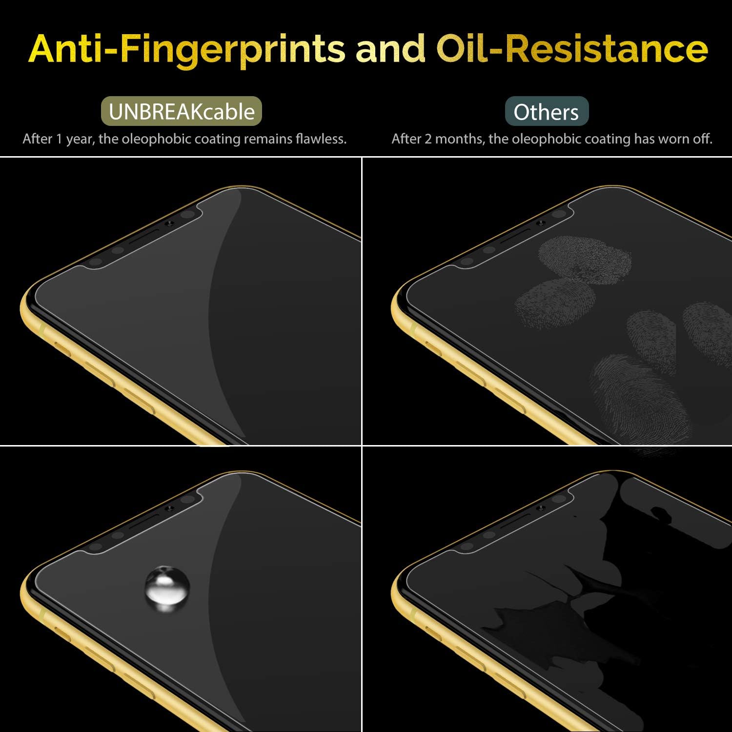 UNBREAKcable Screen Protector for iPhone 11/ iPhone XR 2 Pack, [Easy Installation Frame] [Anti-Scratch] [Anti-Fingerprint] [Bubble Free] Double Defense Premium Tempered Glass for iPhone 11/ XR 6.1