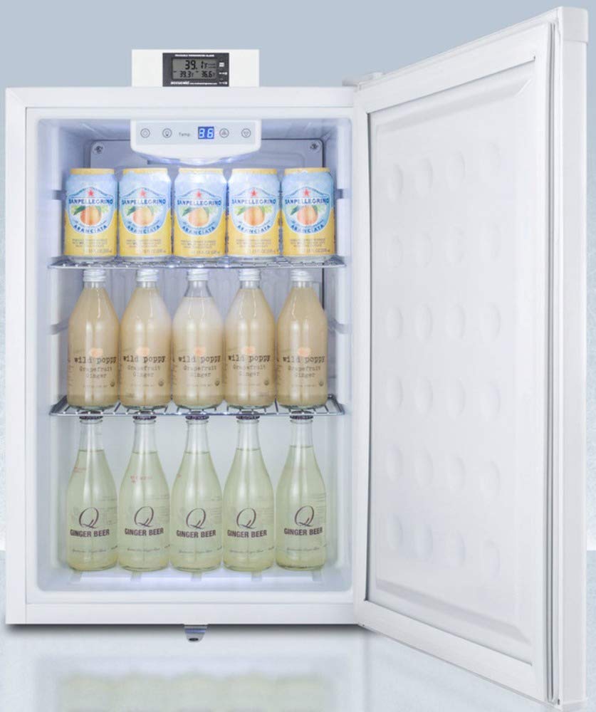 ACCUCOLD FF31L7NZ Compact Commercially Approved Nutrition Center Series All-refrigerator in White Exterior with Front Lock, Digital Temperature Display and Digital Thermostat · v5