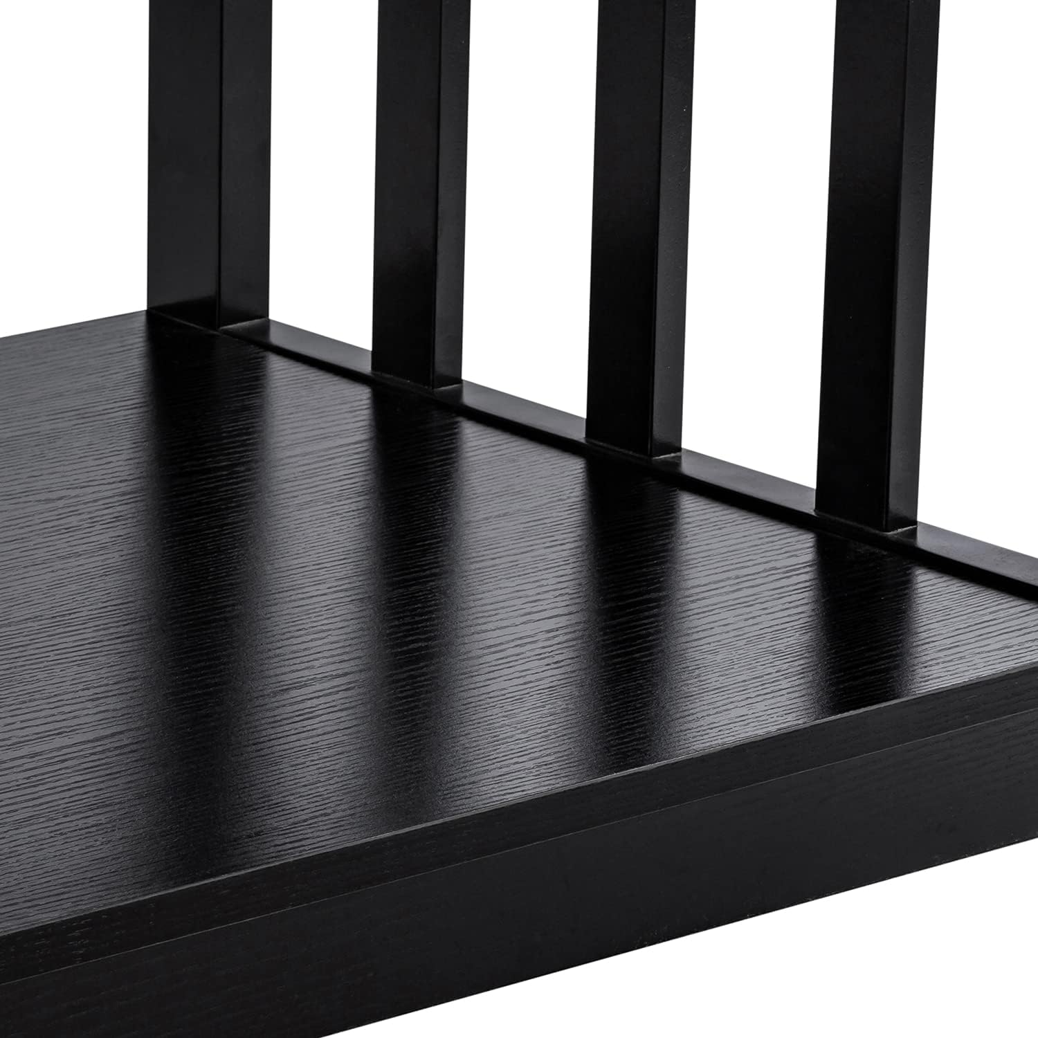 ChooChoo Mission Coffee Table, Black Wood Living Room Table with Shelf, 40 Black · v2