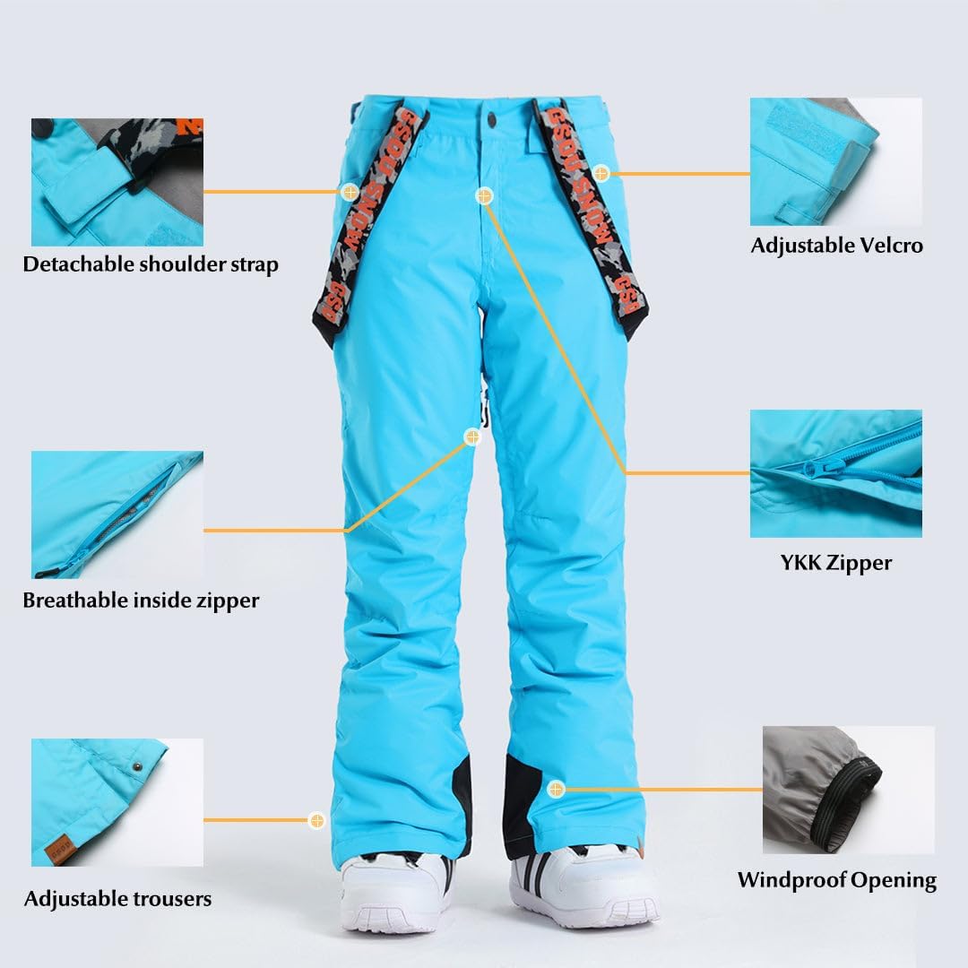 Conjunto de chaquetas y pantalones de esquí GSOU SNOW para mujer, traje de nieve para snowboard, abrigo de nieve, con capucha, impermeable y resistente al viento