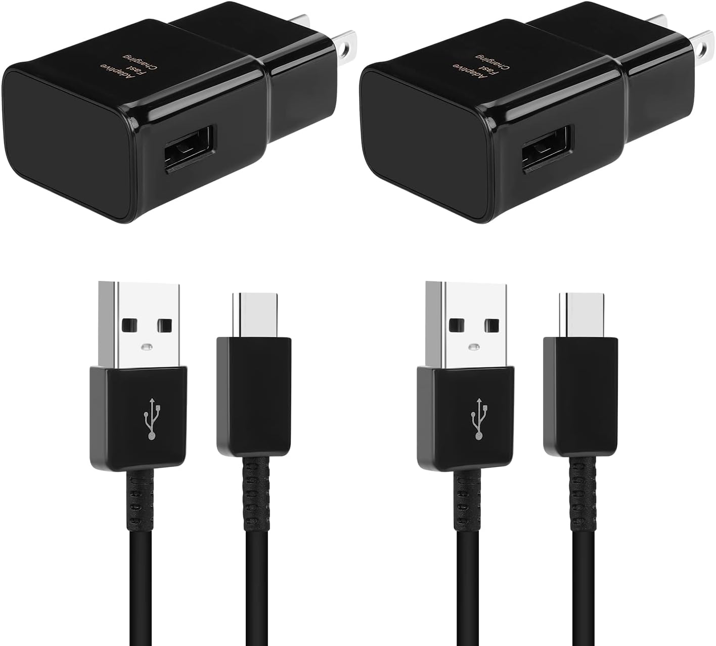 안드로이드 폰 충전기, 삼성 충전기 고속 충전 코드, 삼성 갤럭시 S24/S24Ultra/S23/S23 Ultra/S22/S21/S20/S20/S10/S10/S10e/S9/S9/S8/S8Plus/Note 8/9/10/20용 6.6피트 Type C 케이블 포함