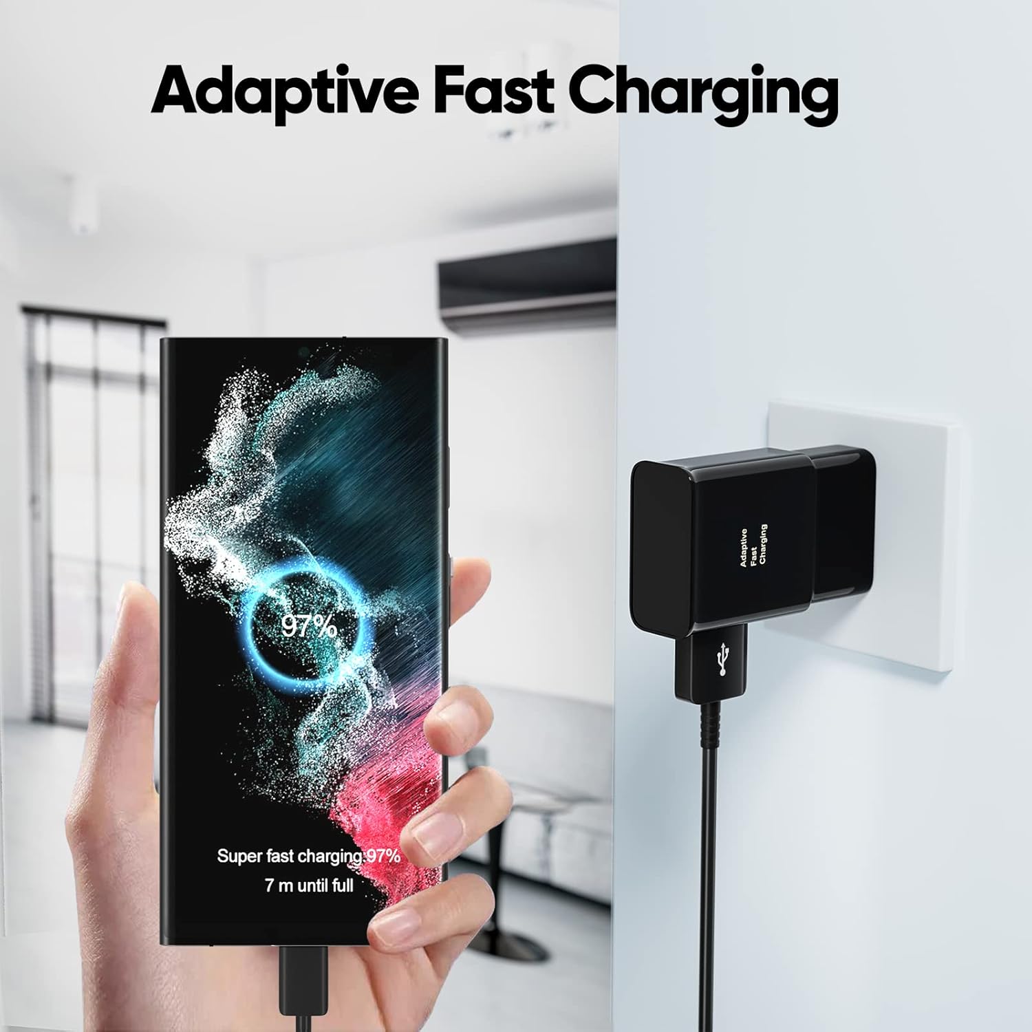 Android Phone Charger, Samsung Charger Fast Charging Cord with 6.6ft Type C Cable for Samsung Galaxy S24/S24Ultra/S23/S23 Ultra/S22/S21/S20/S20 /S10/S10 /S10e/S9/S9 /S8/S8Plus/Note 8/9/10/20