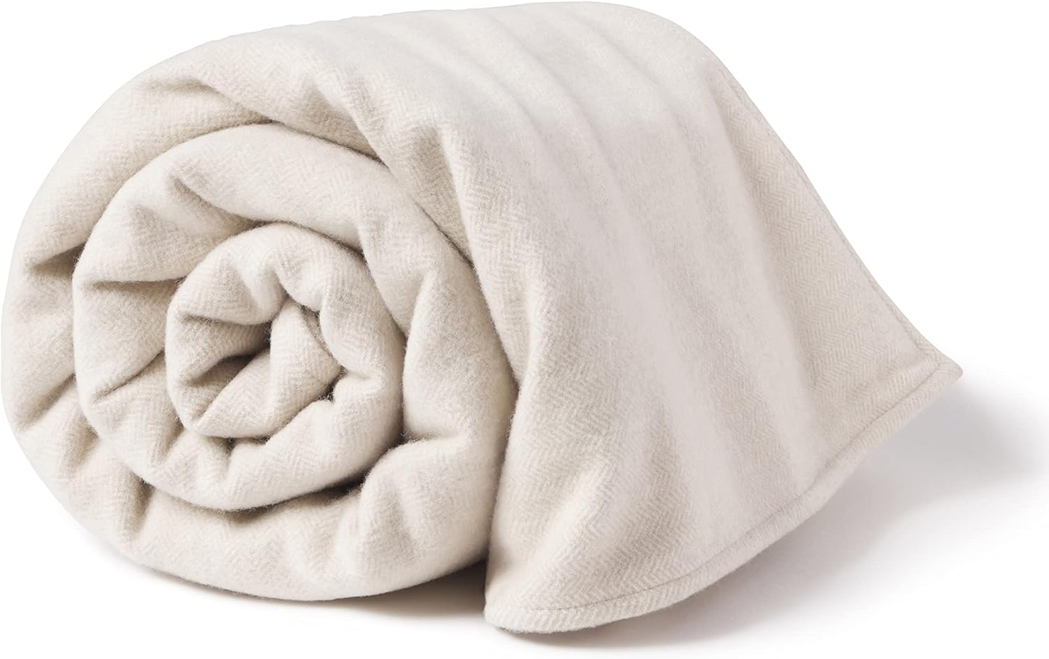 State Cashmere Herringbone Throw Blanket - Soft Accent Blanket for Couch, Sofa  Twin Standard Bed Made with Merino Wool amp; Cashmere Sourced from Inner Mongolia - (Beige/Ivory, 90x60") · v3