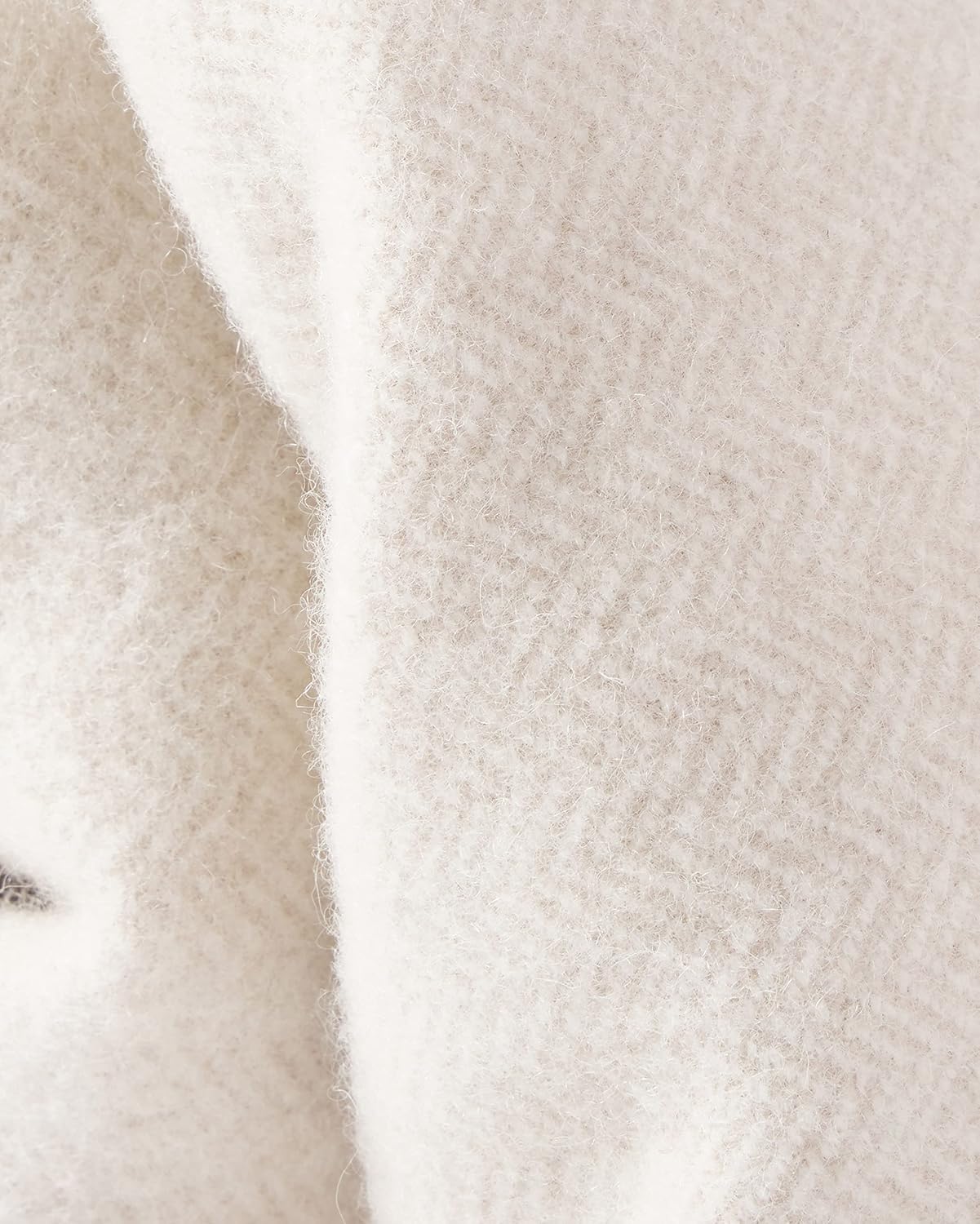 State Cashmere Herringbone Throw Blanket - Soft Accent Blanket for Couch, Sofa  Twin Standard Bed Made with Merino Wool amp; Cashmere Sourced from Inner Mongolia - (Beige/Ivory, 90x60") · v3