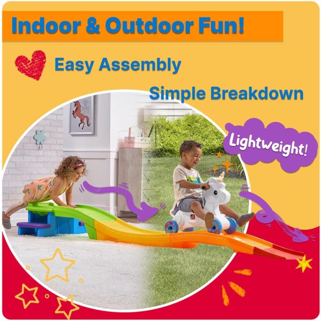 Step2 Unicorn Up  Down Roller Coaster Kids Ride On Toy, Push Car, Indoor/Outdoor Playset, Made of Durable Plastic, Max Weight 50 lbs., For Toddlers 2-5 Years Old, Multicolor · v2