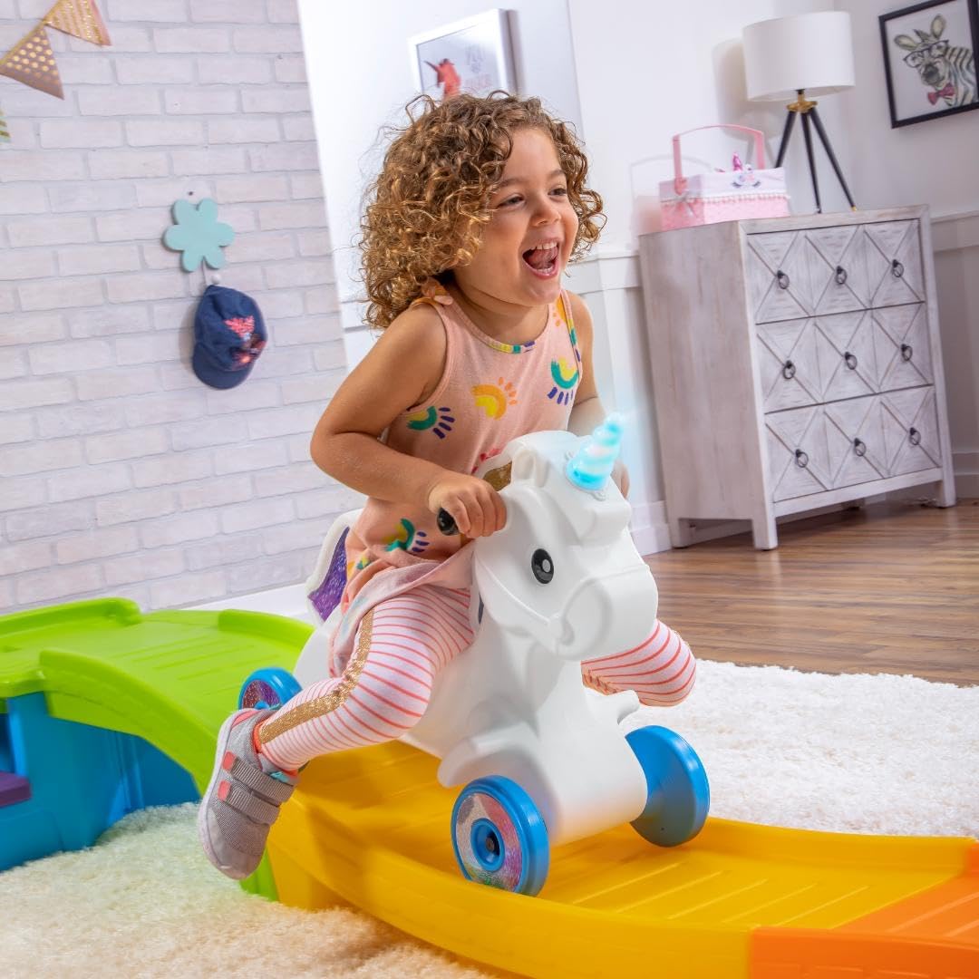 Step2 Unicorn Up  Down Roller Coaster Kids Ride On Toy, Push Car, Indoor/Outdoor Playset, Made of Durable Plastic, Max Weight 50 lbs., For Toddlers 2-5 Years Old, Multicolor · v2
